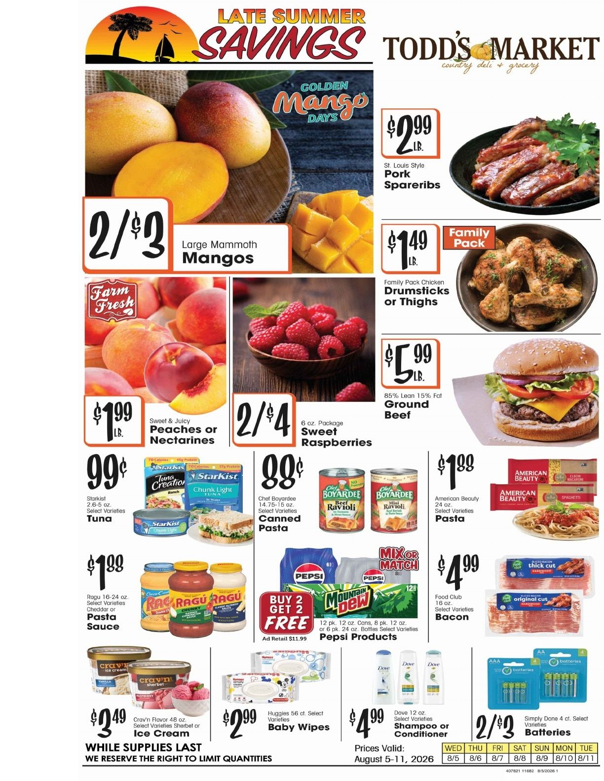 Todd's Market Weekly Ad August 5 - 11, 2026