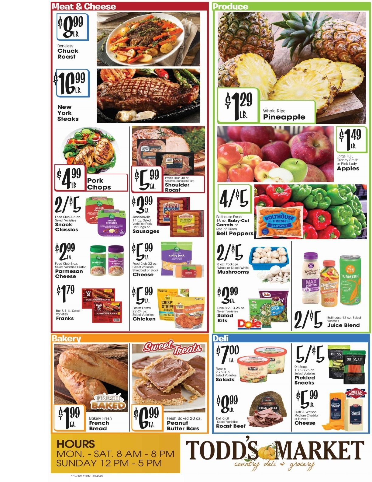 Todd's Market Weekly Ad August 5 - 11, 2026