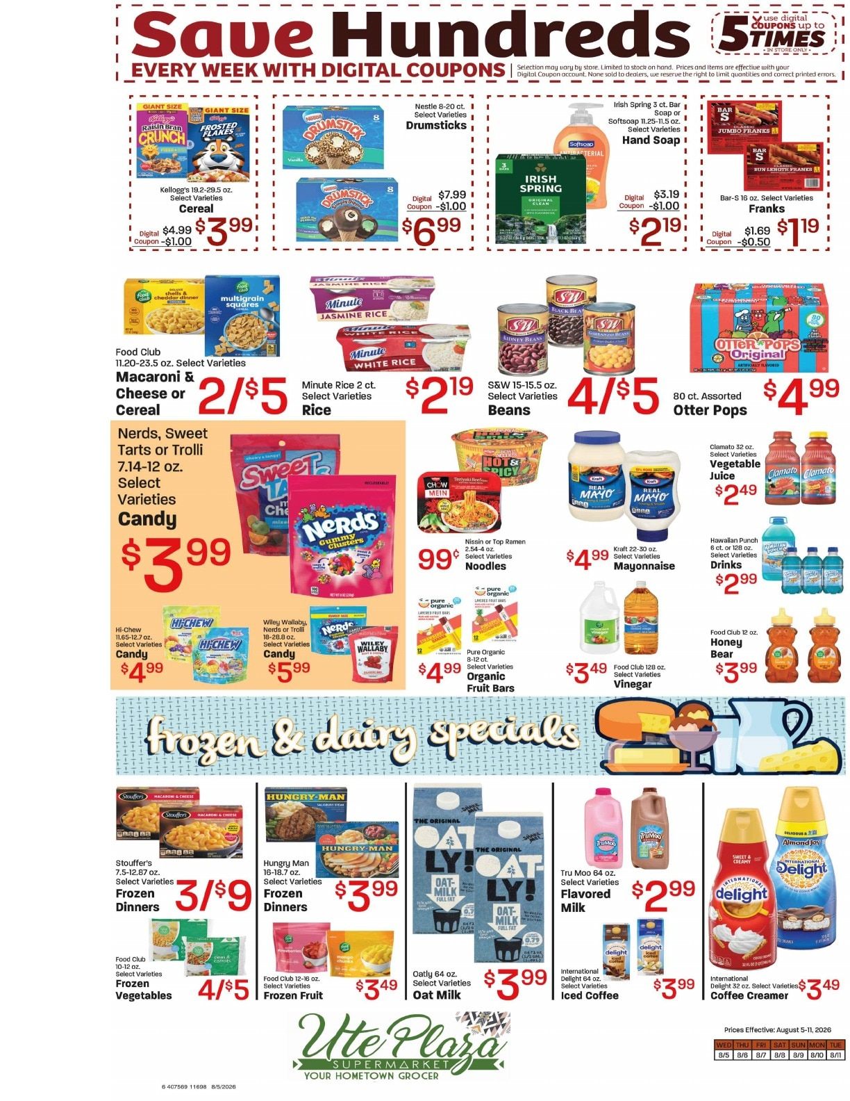 Ute Plaza Weekly Ad August 5 - 11, 2026