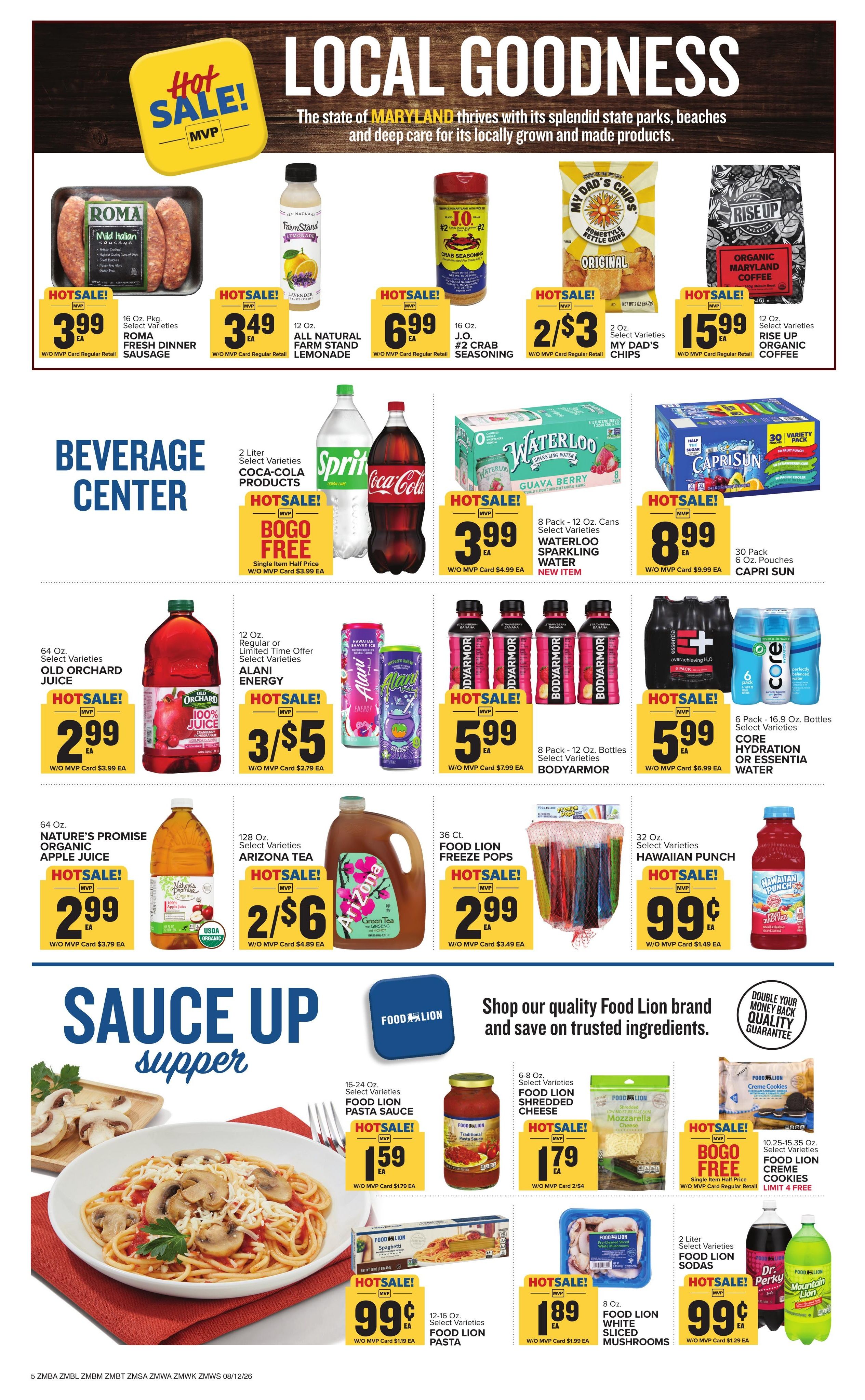 Food Lion (Edgewater Area, MD) Weekly Ad August 12 - 18, 2026