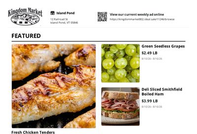 Kingdom Market Weekly Ad August 10 - 16, 2026