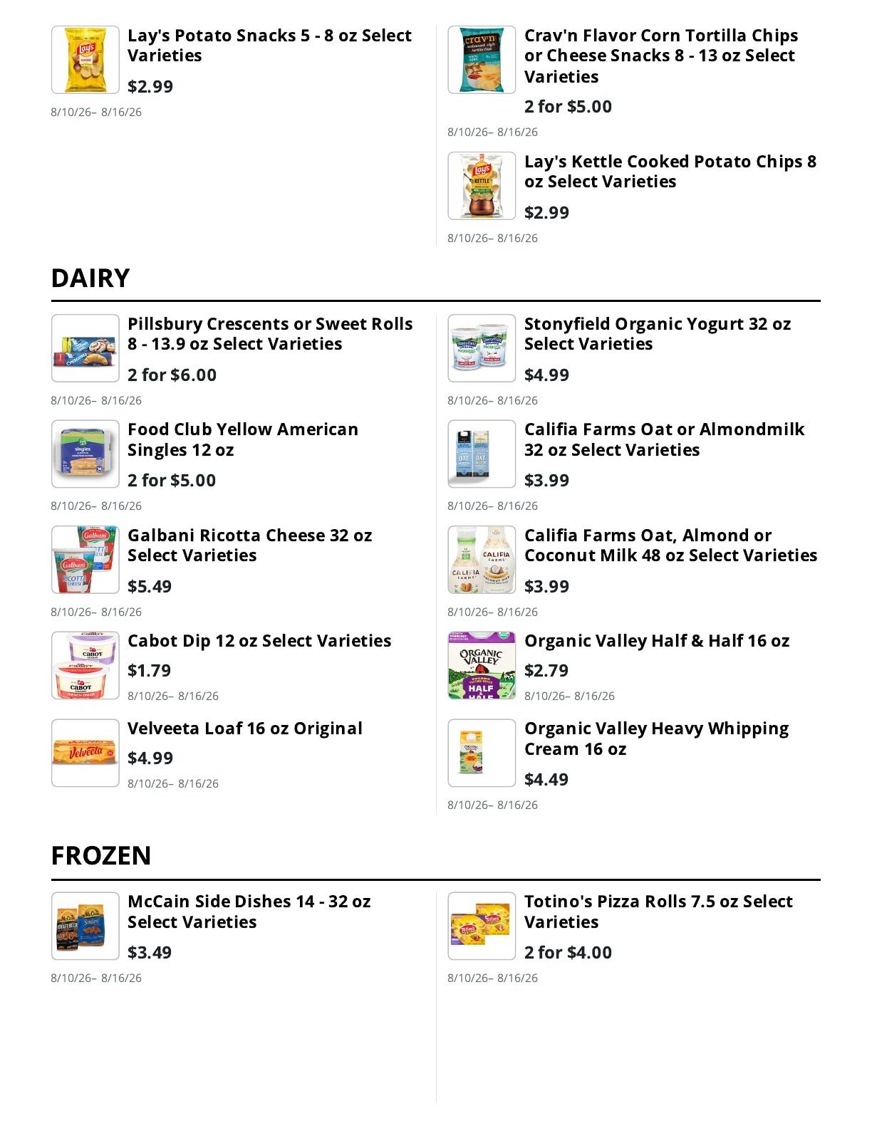 Kingdom Market Weekly Ad August 10 - 16, 2026