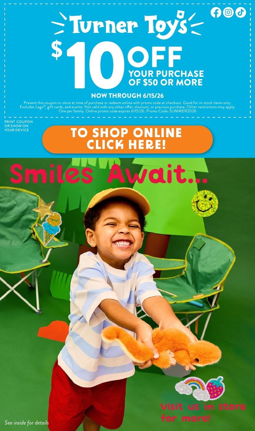 Turner Toys Summer Toy Catalog Weekly Ad April 1 - September 30, 2026