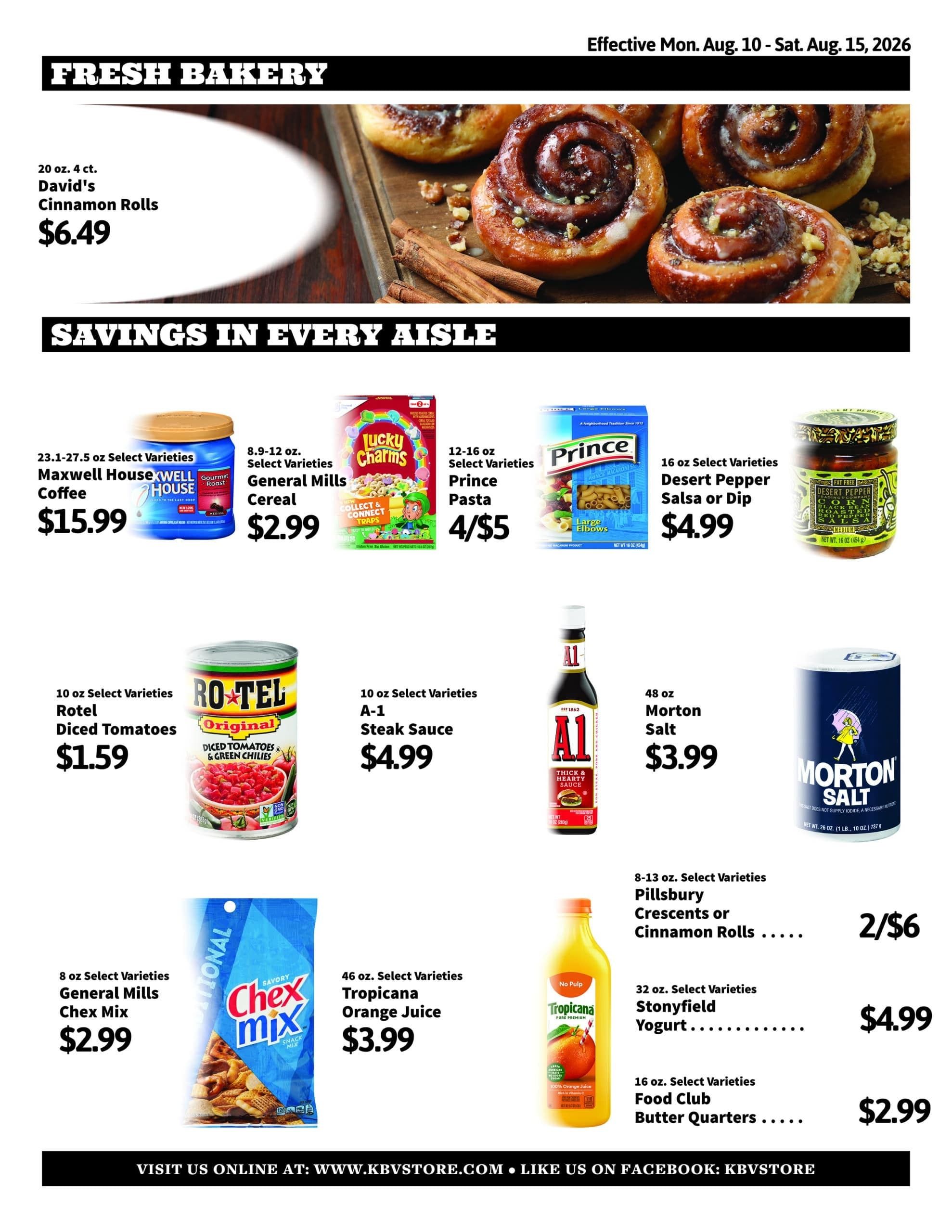 Keeler's Bay Variety Store Weekly Ad August 10 - 15, 2026