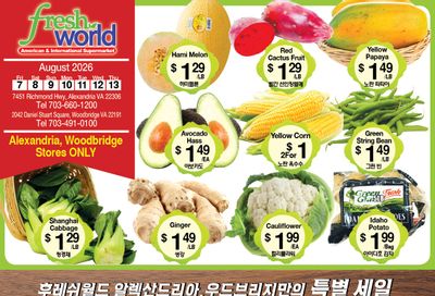 Fresh World Asian Weekly Ad August 7 - 13, 2026