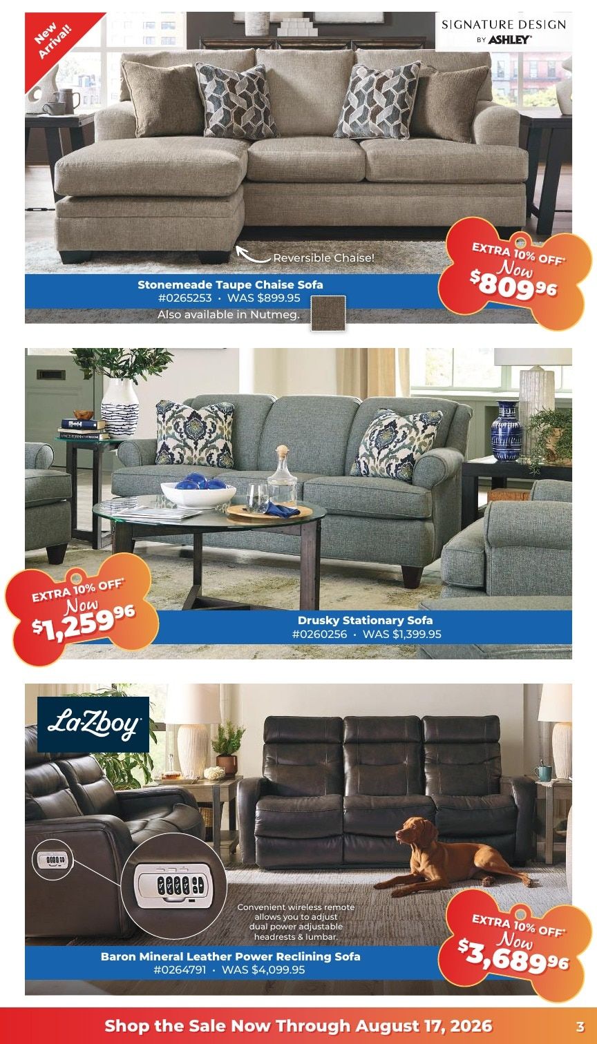 Grand Home Furnishings Dog Days of Summer Sale Weekly Ad August 5 - 17, 2026