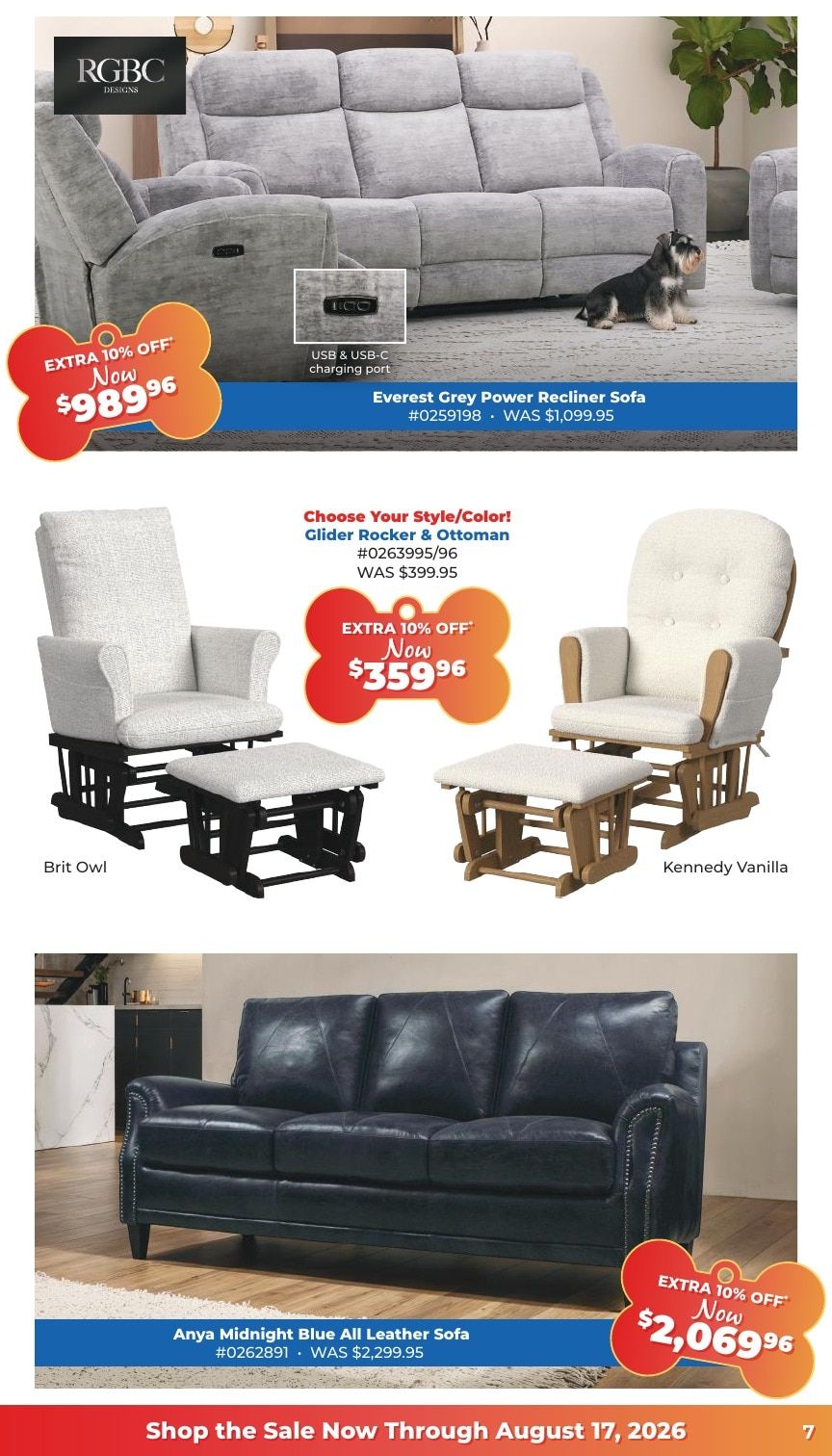 Grand Home Furnishings Dog Days of Summer Sale Weekly Ad August 5 - 17, 2026