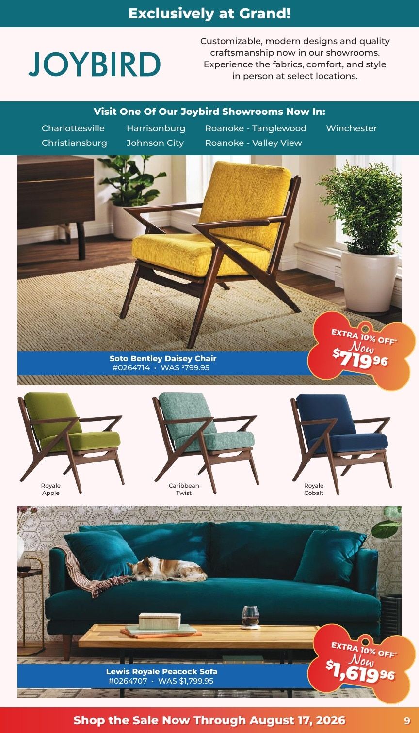 Grand Home Furnishings Dog Days of Summer Sale Weekly Ad August 5 - 17, 2026