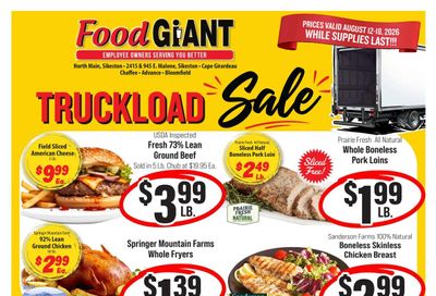 Food Giant (Burfordville Area, MO) Weekly Ad August 12 - 18, 2026