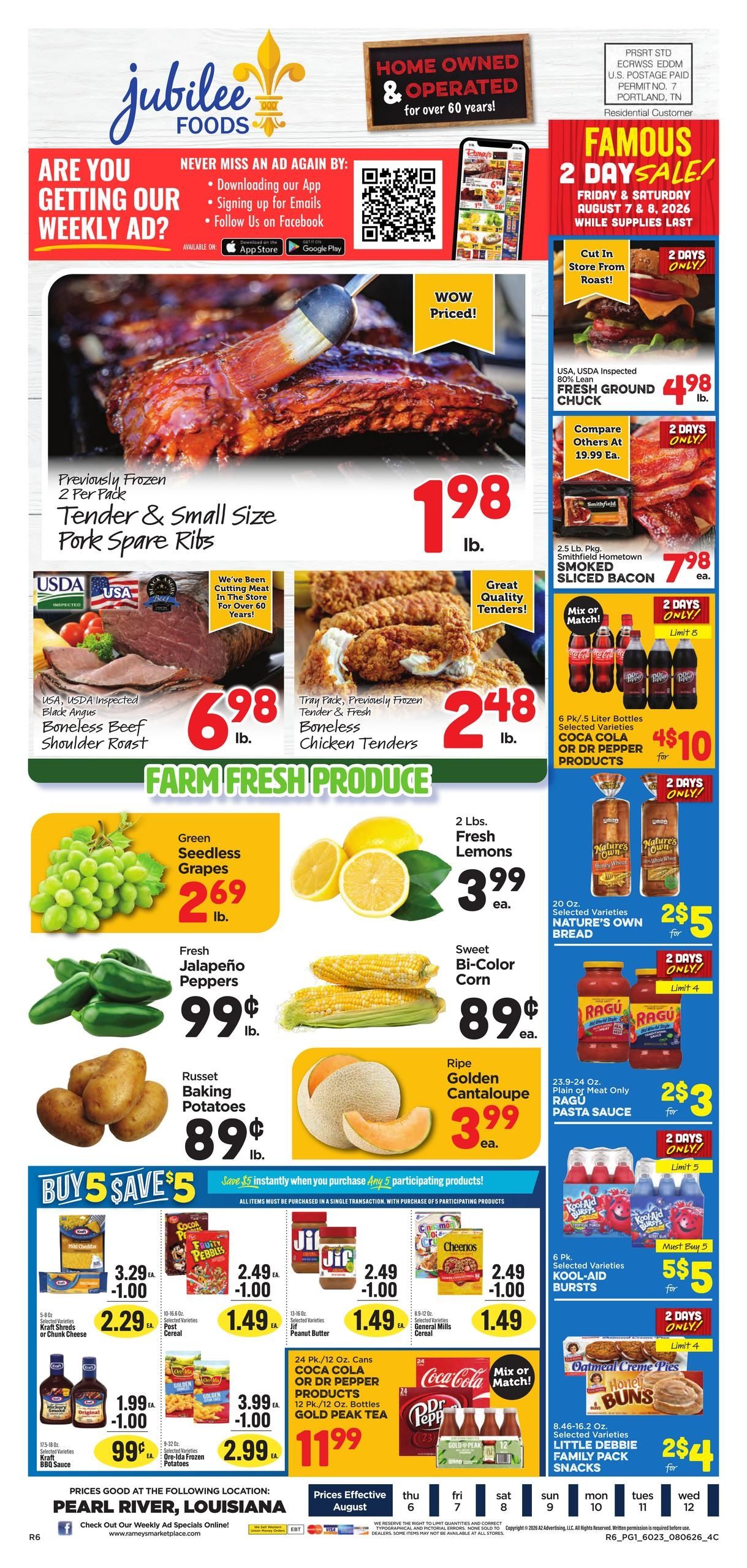 Ramey's (Diamondhead–Waveland Area, LA–MS) Weekly Ad August 6 - 12, 2026