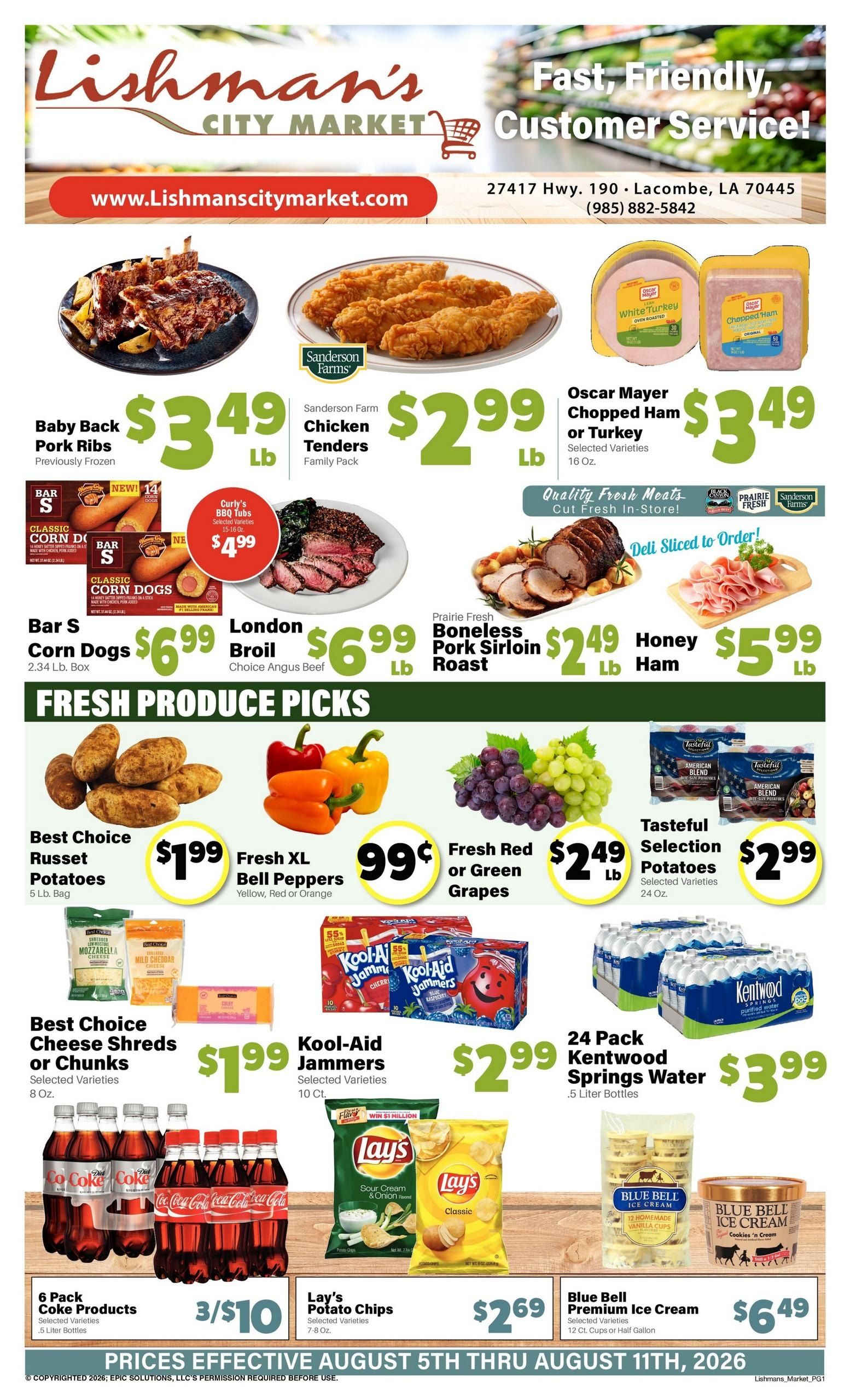 Lishman's City Market (Diamondhead–Waveland Area, MS) Weekly Ad August 5 - 11, 2026