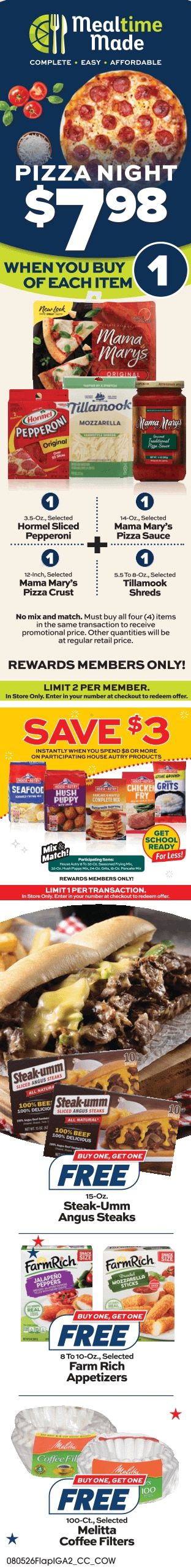 G&R IGA (109 Baker St, Webster Springs, WV) Weekly Ad August 5 - 11, 2026