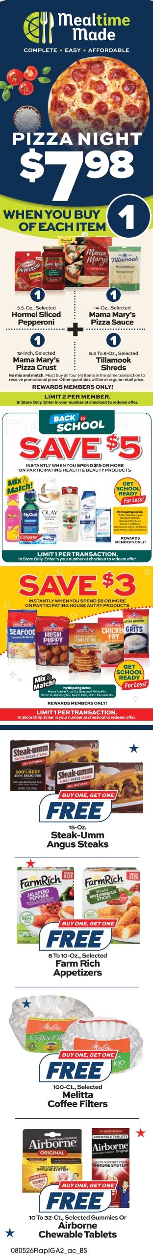 Pocahontas IGA (18838 Seneca Trail, Marlinton, WV) Weekly Ad August 6 - 12, 2026