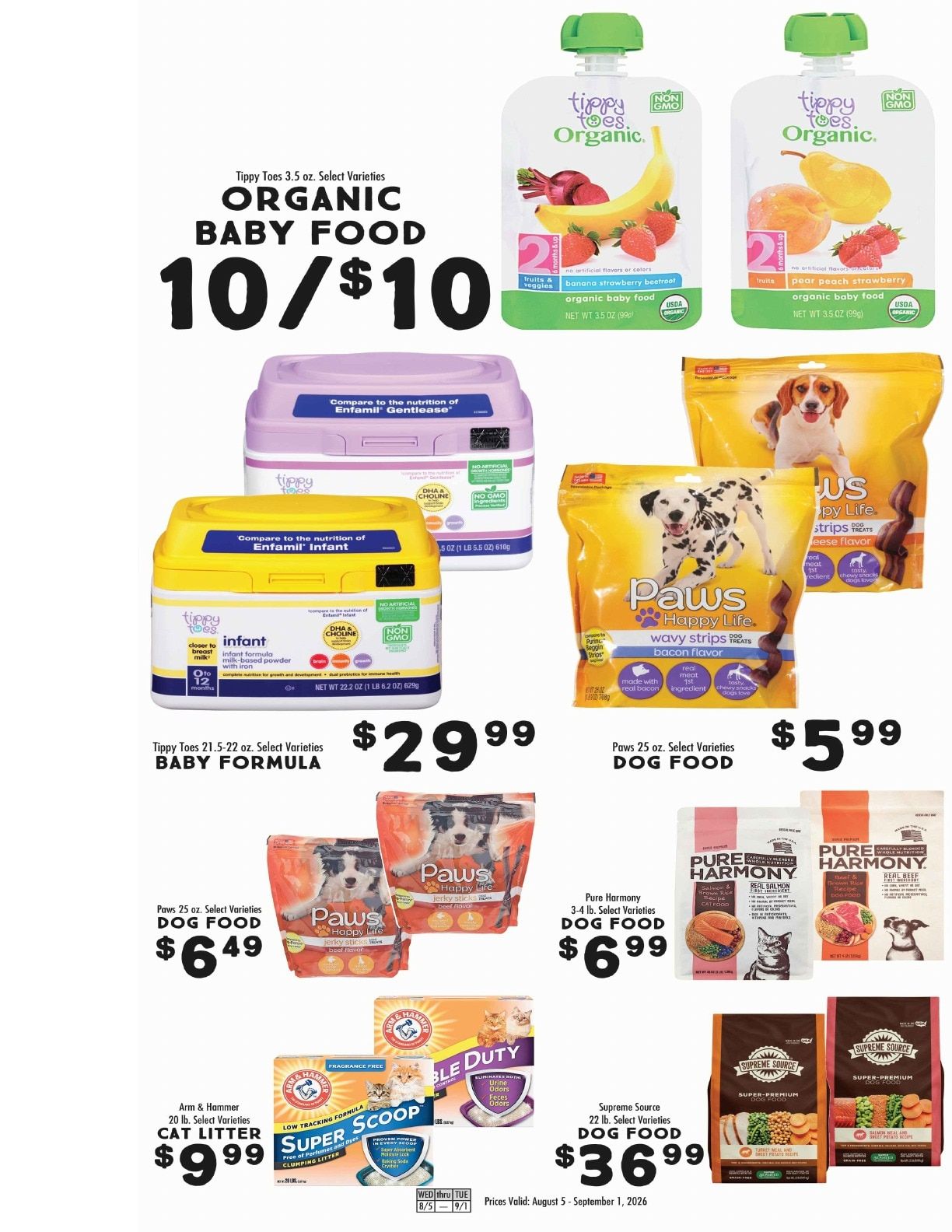 Benedict's Market Baby and Pet Deals Weekly Ad August 5 - September 1, 2026