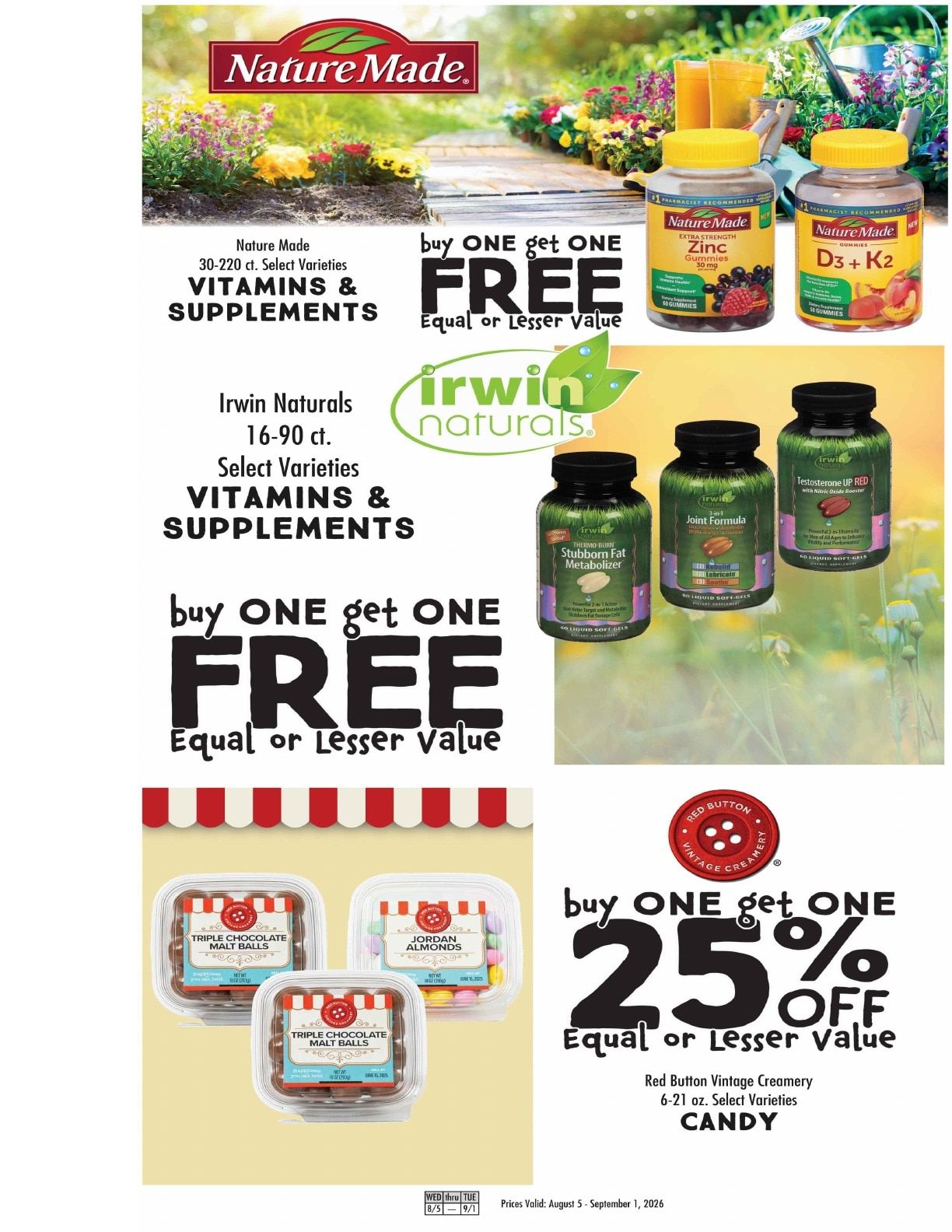 Benedict's Market BOGO Deals Weekly Ad August 5 - September 1, 2026