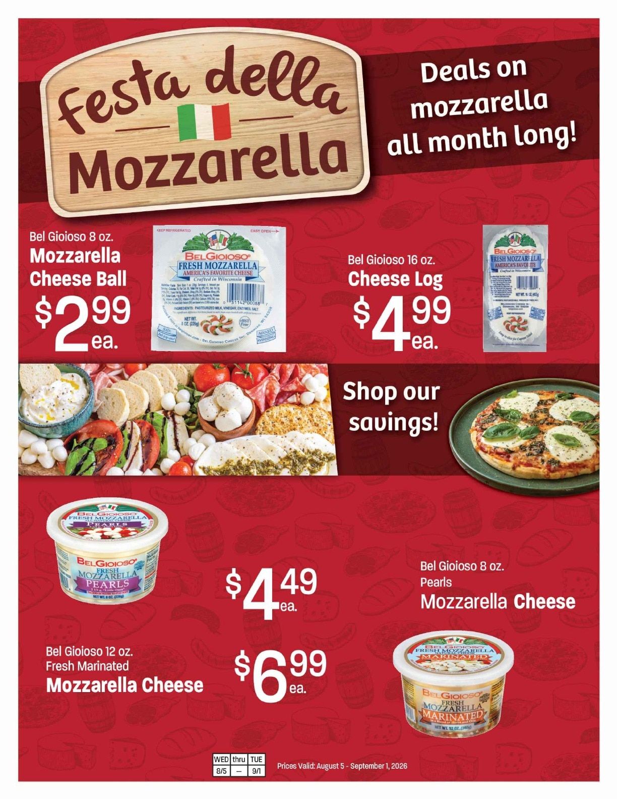 Benedict's Market Mozzarella Savings Weekly Ad August 5 - September 1, 2026
