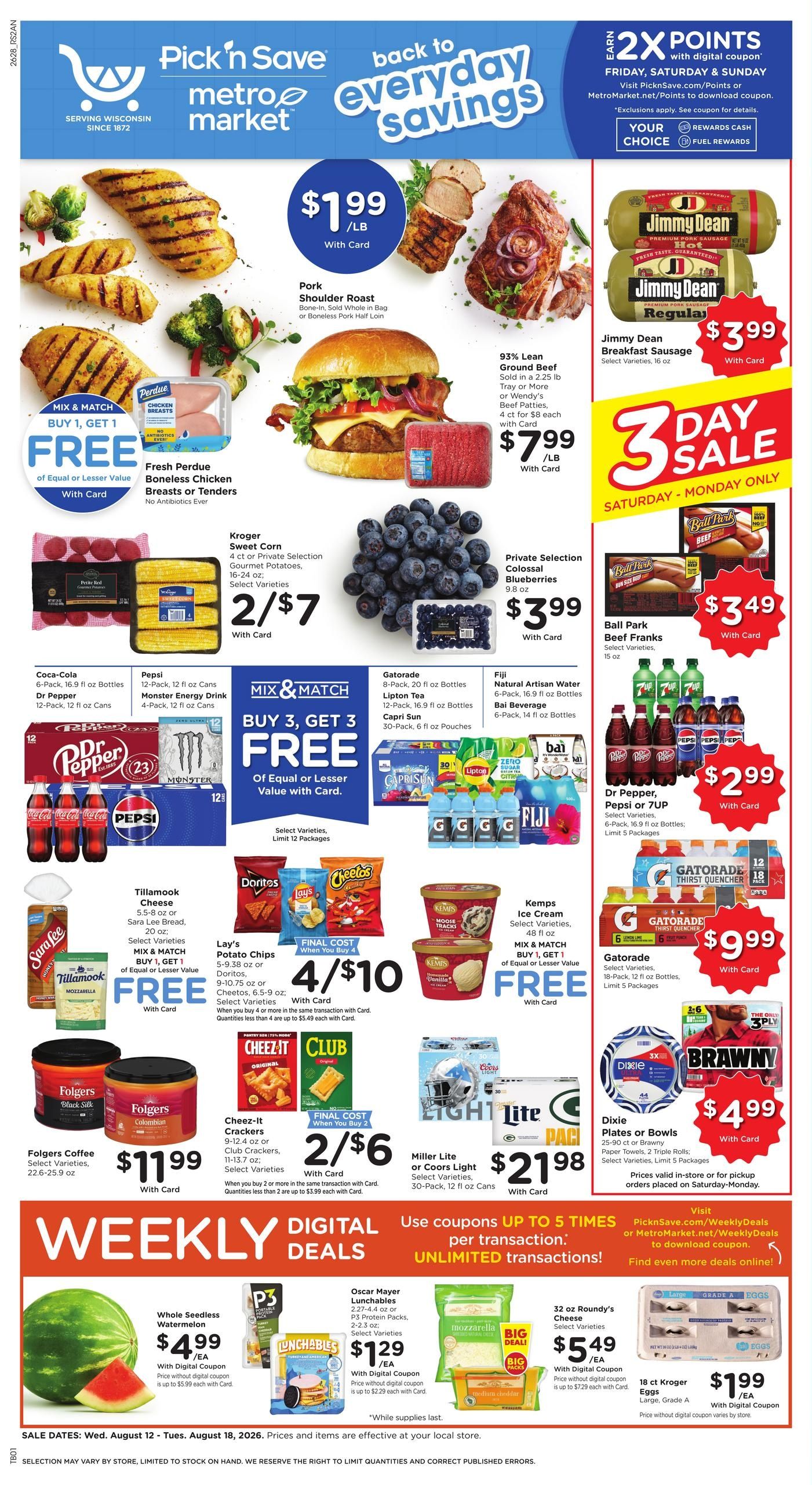 Pick N Save (Warren–Nora Area, IL–WI) Weekly Ad August 12 - 18, 2026