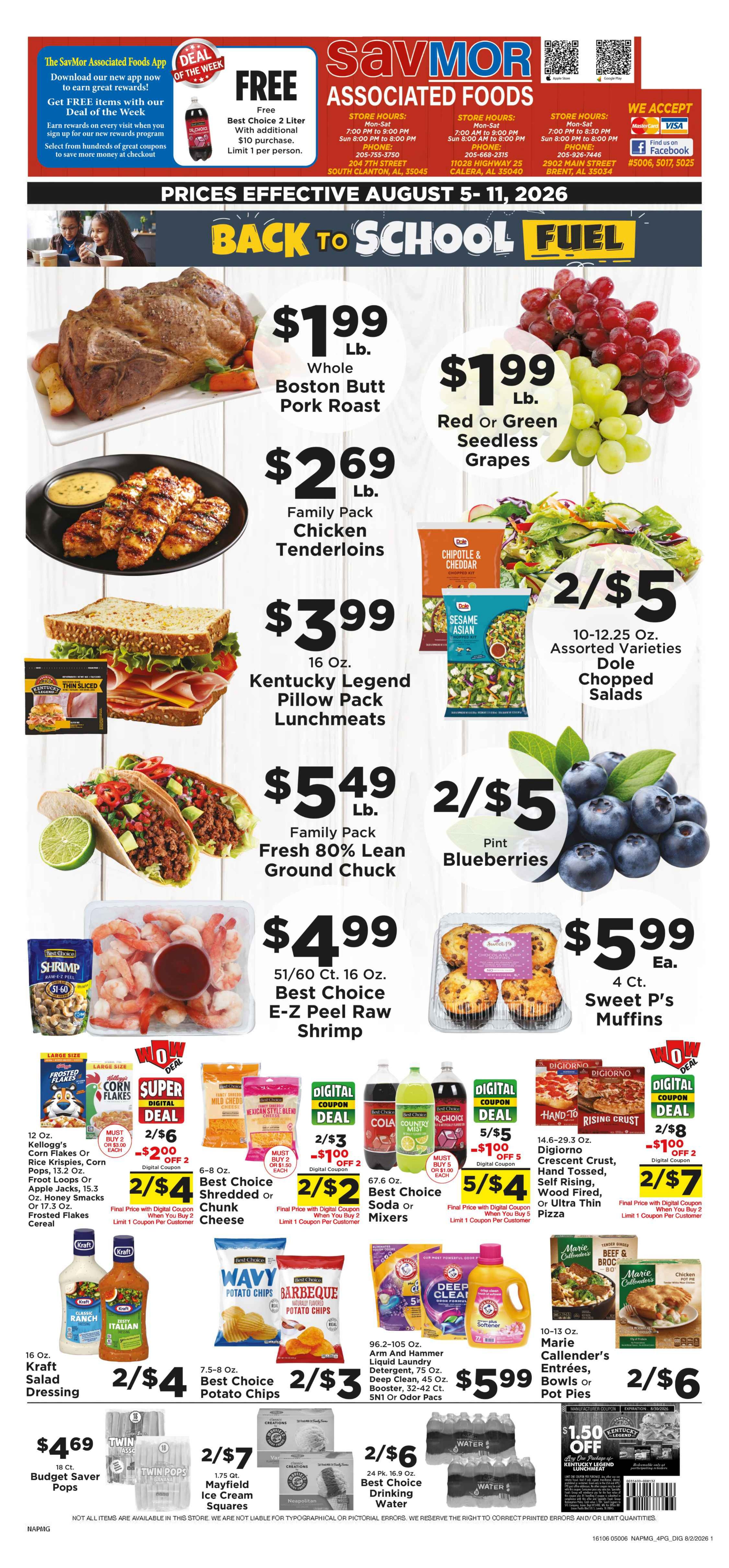 SavMor Associated Foods Weekly Ad August 5 - 11, 2026