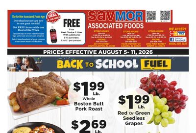 SavMor Associated Foods Weekly Ad August 5 - 11, 2026