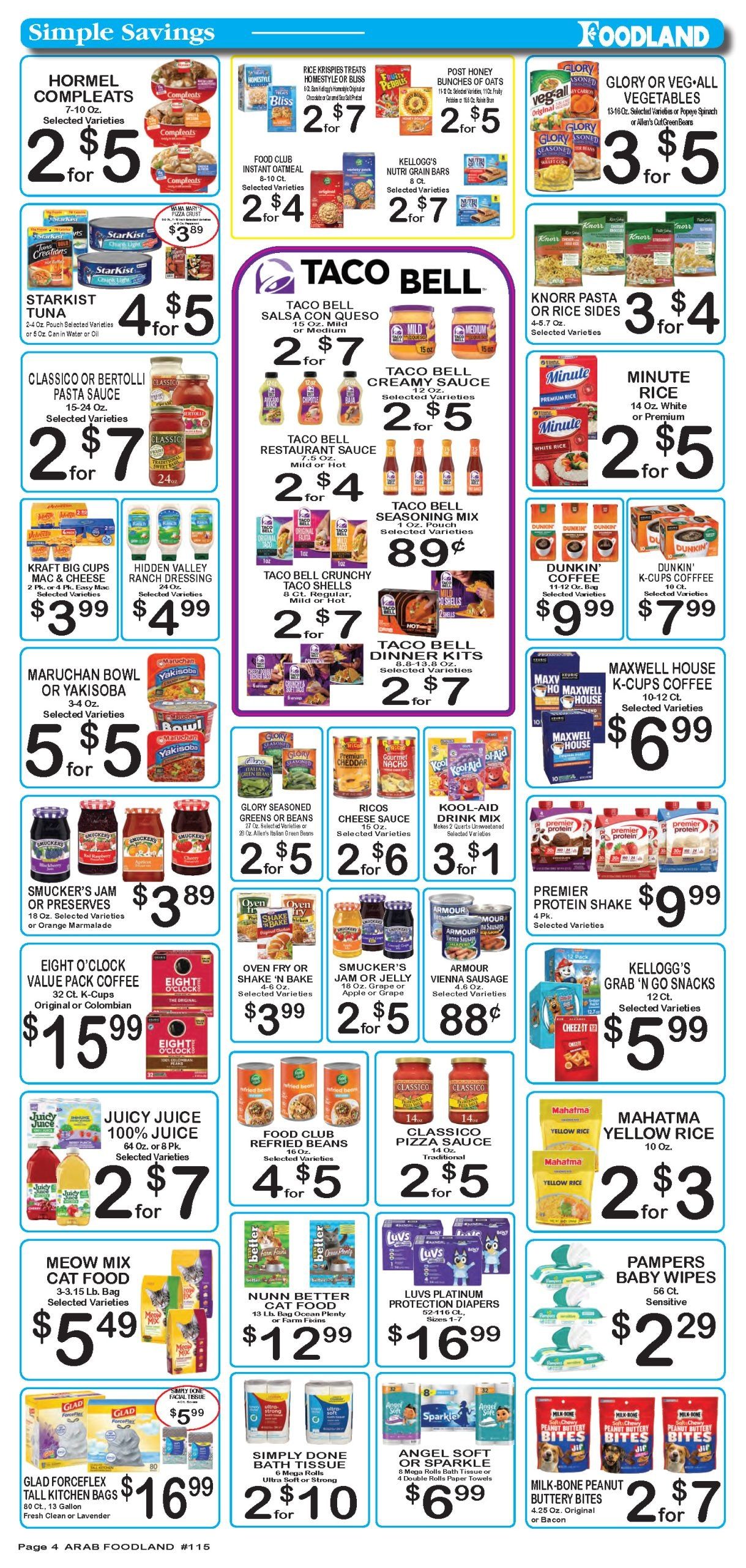 Foodland Grocery (137 N Brindlee Mountain Pkwy, Arab, AL) Weekly Ad August 12 - 18, 2026
