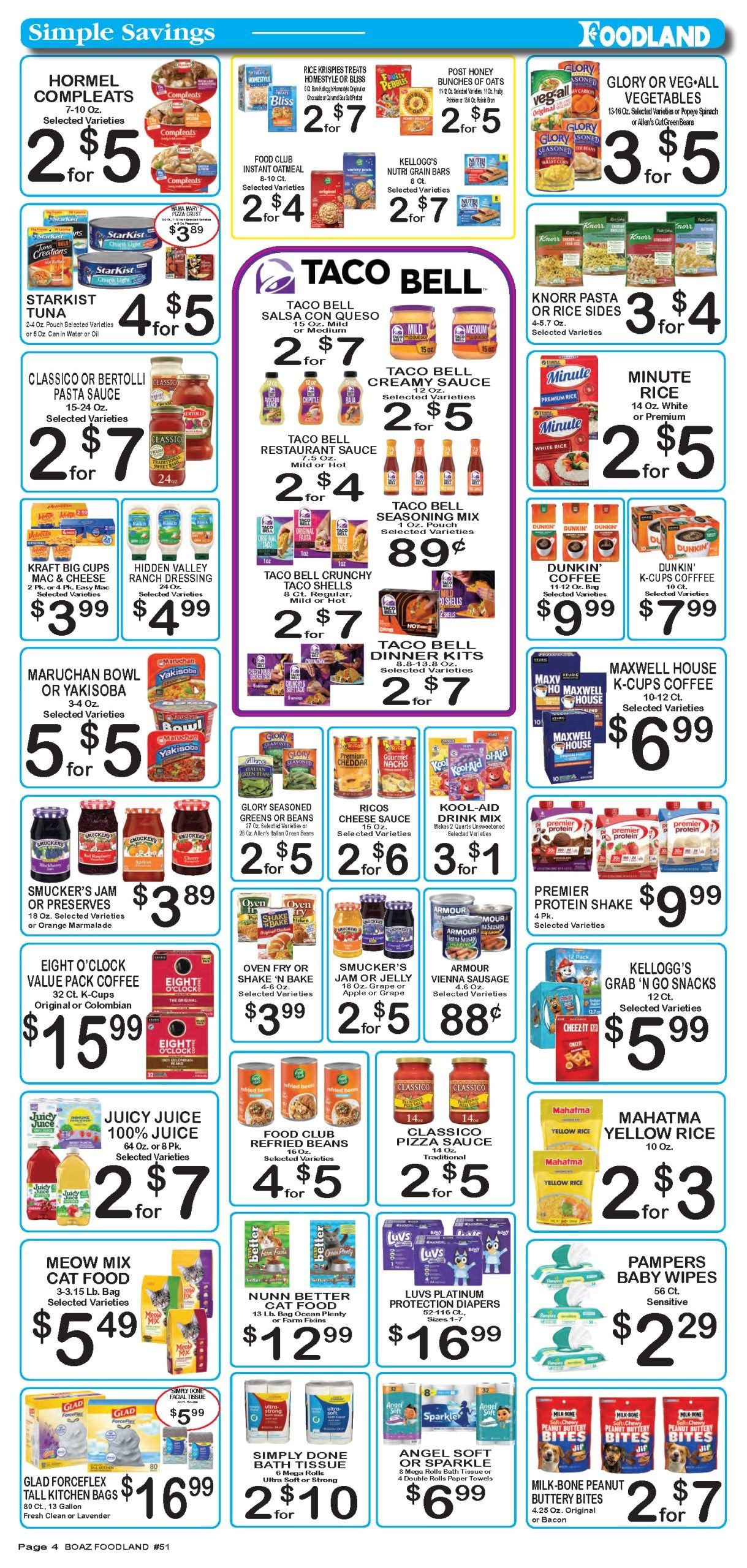 Foodland Grocery (Boaz, AL) Weekly Ad August 11 - 17, 2026