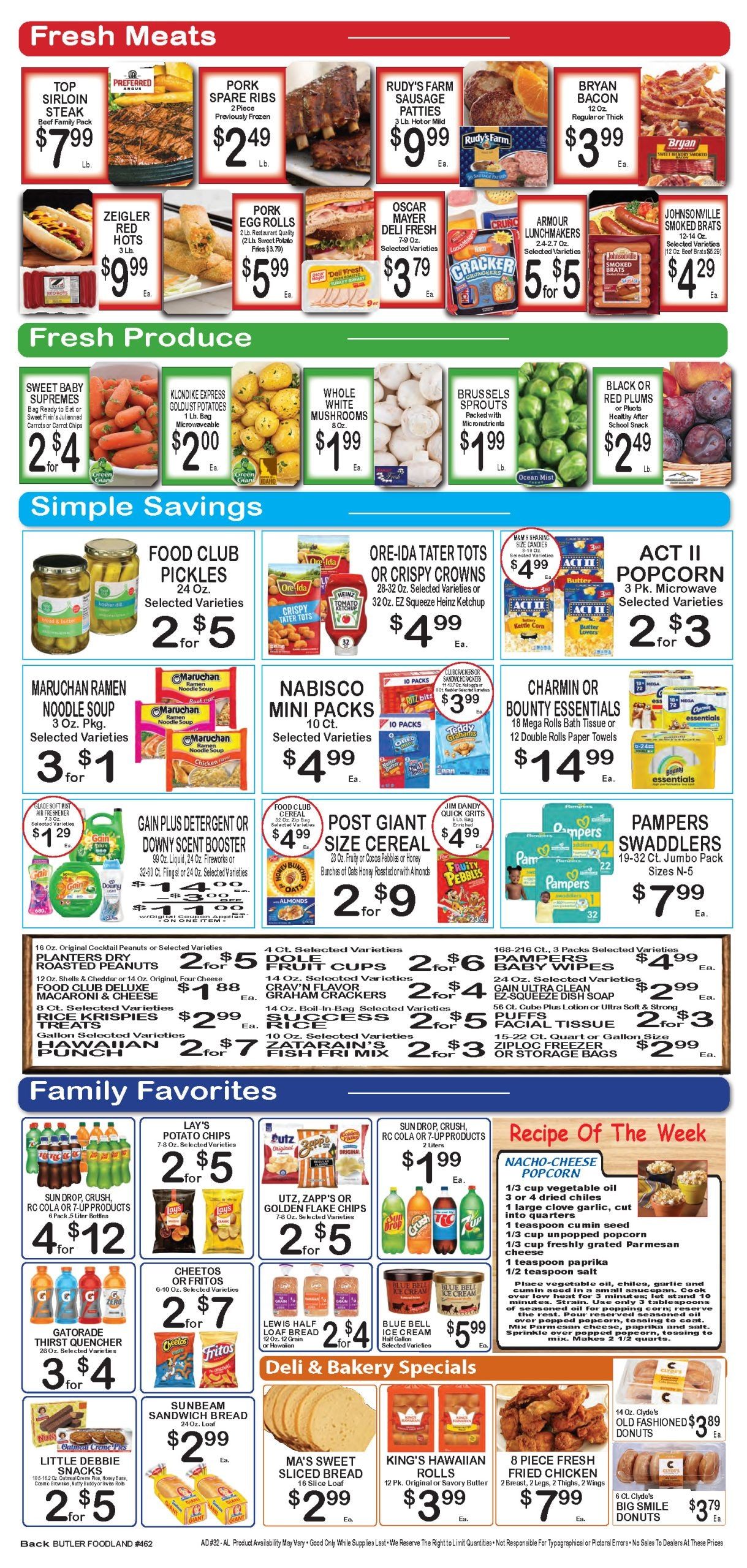 Foodland Grocery (Butler, AL) Weekly Ad August 5 - 11, 2026