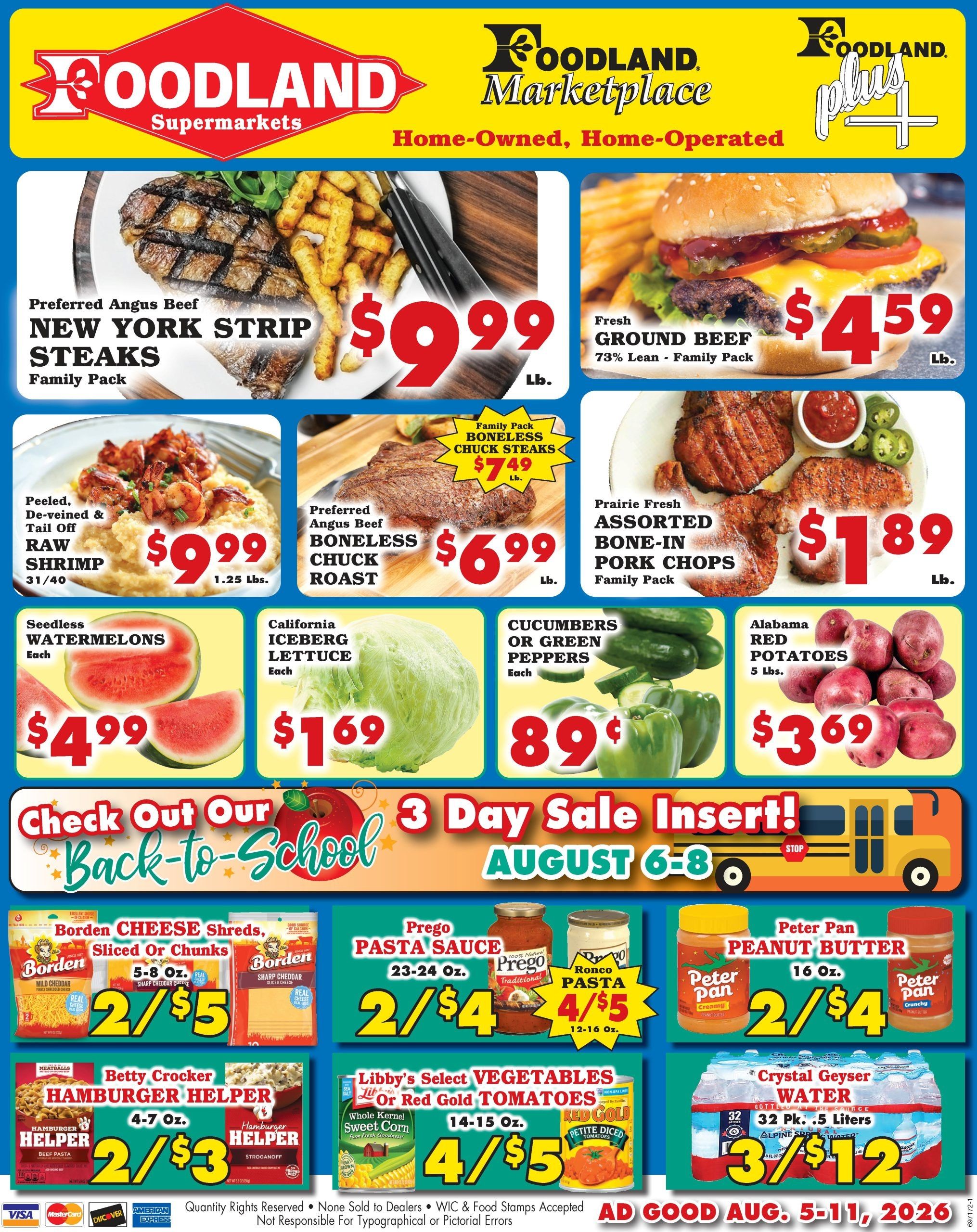Foodland Grocery (Florence and other locations, AL) Weekly Ad August 5 - 11, 2026