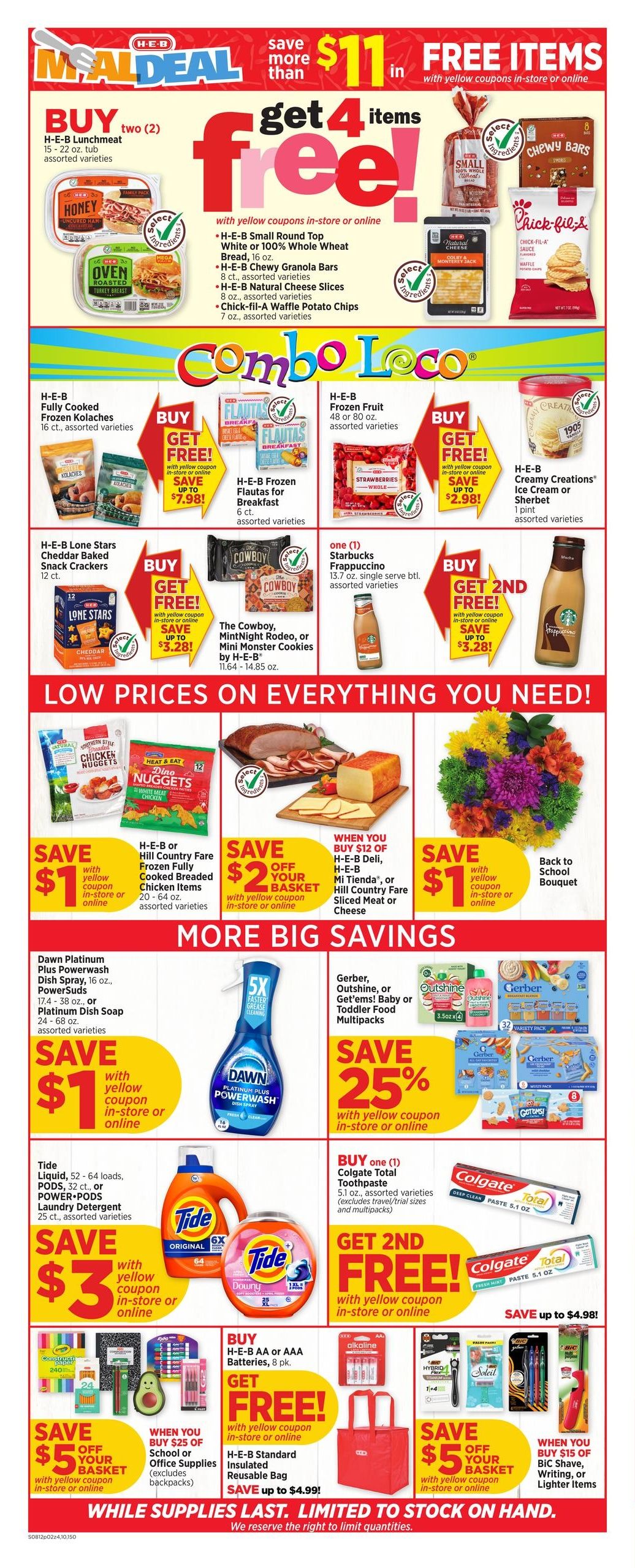 H-E-B (Abilene Area, TX) Weekly Ad August 12 - 18, 2026