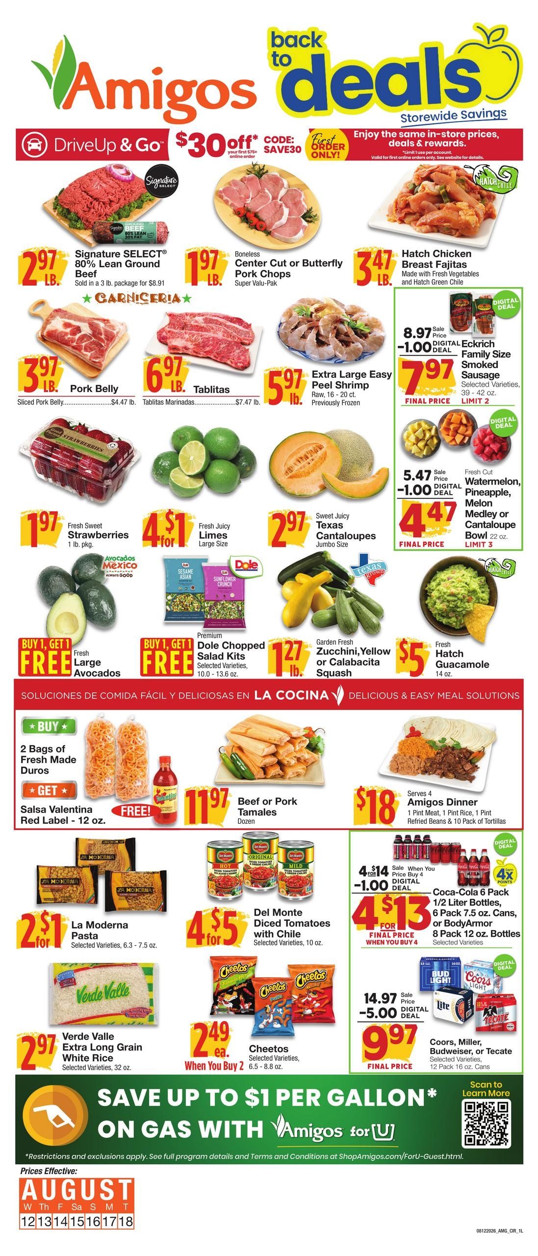 Amigos United (Lubbock Area, TX) Weekly Ad August 12 - 18, 2026