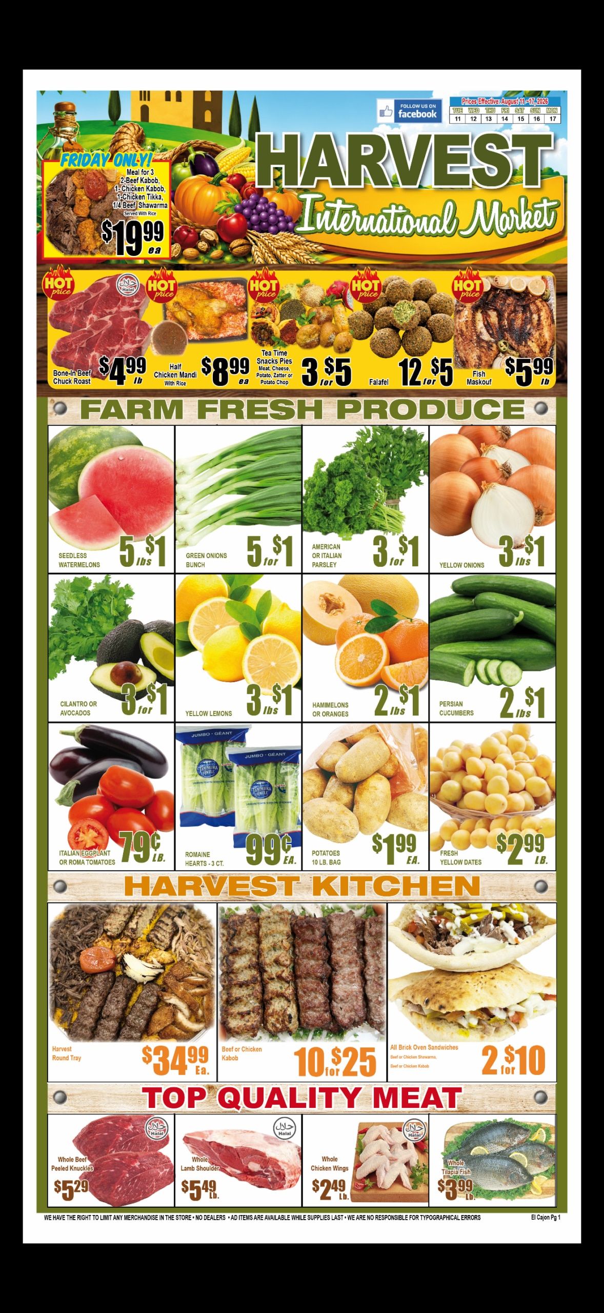 Harvest International Market Weekly Ad August 11 - 17, 2026