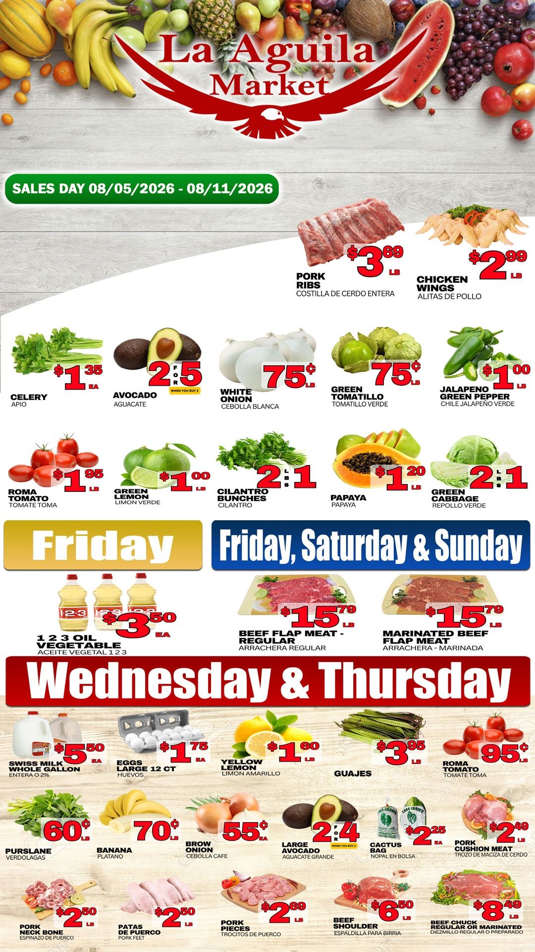 La Aguila Market (Fullerton, CA) Weekly Ad August 5 - 11, 2026