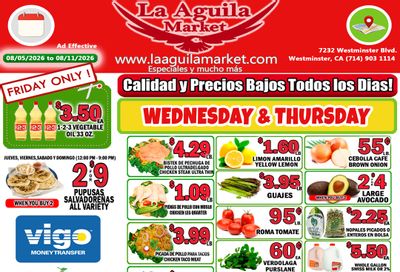 La Aguila Market (Westminster, CA) Weekly Ad August 5 - 11, 2026