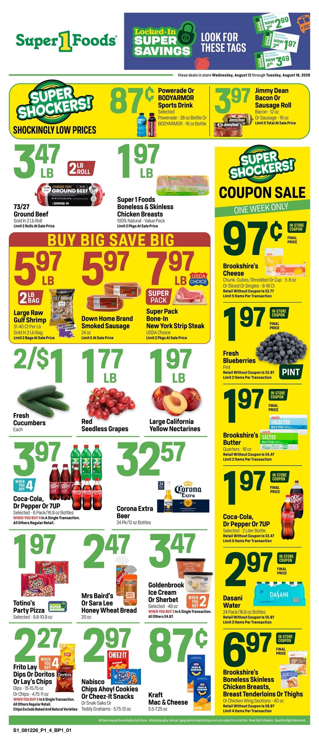 Super 1 Foods & Discount Pharmacy (Alexandria Area, LA) Weekly Ad August 12 - 18, 2026