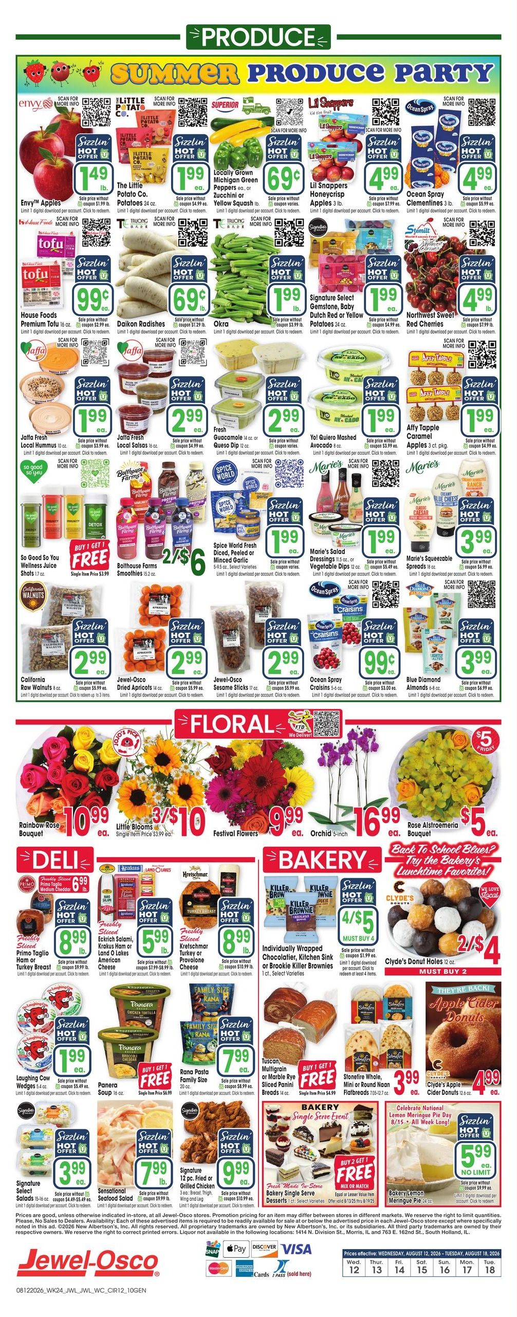 Jewel-Osco (Bellevue–Hanover Area, IA–IL) Weekly Ad August 12 - 18, 2026