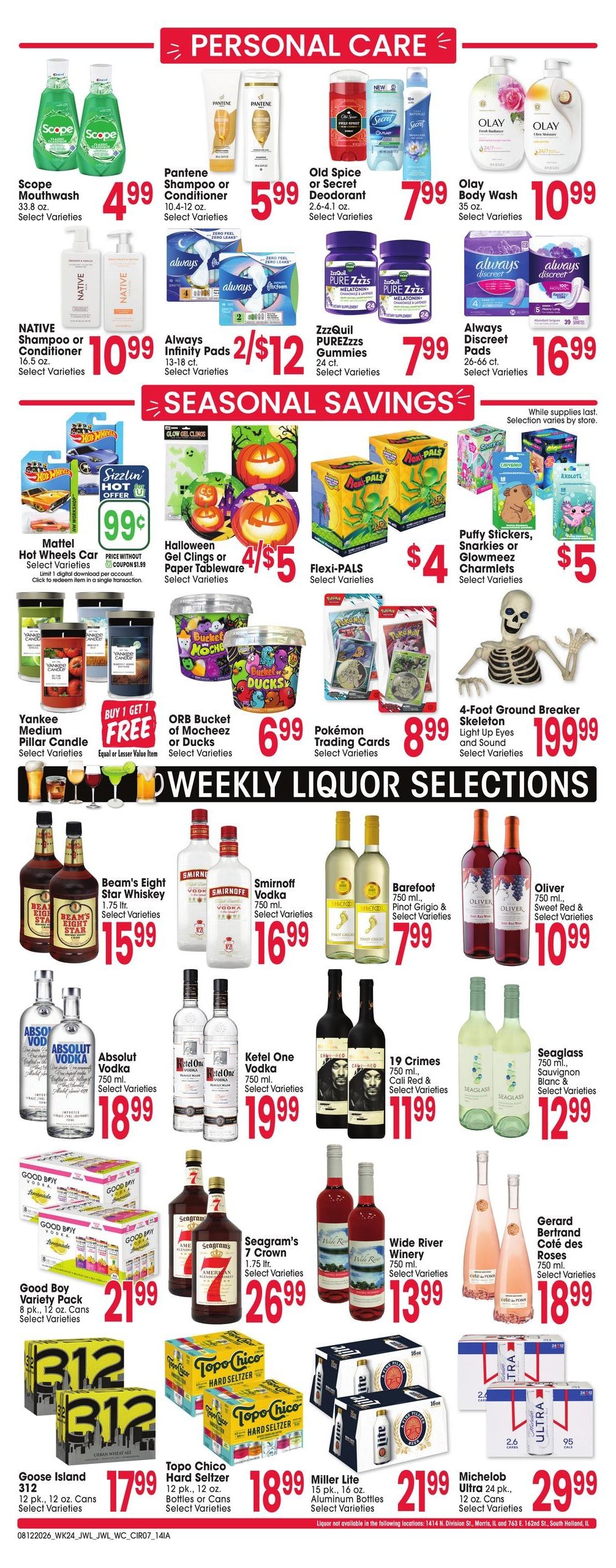 Jewel-Osco (Bellevue–Hanover Area, IA–IL) Weekly Ad August 12 - 18, 2026
