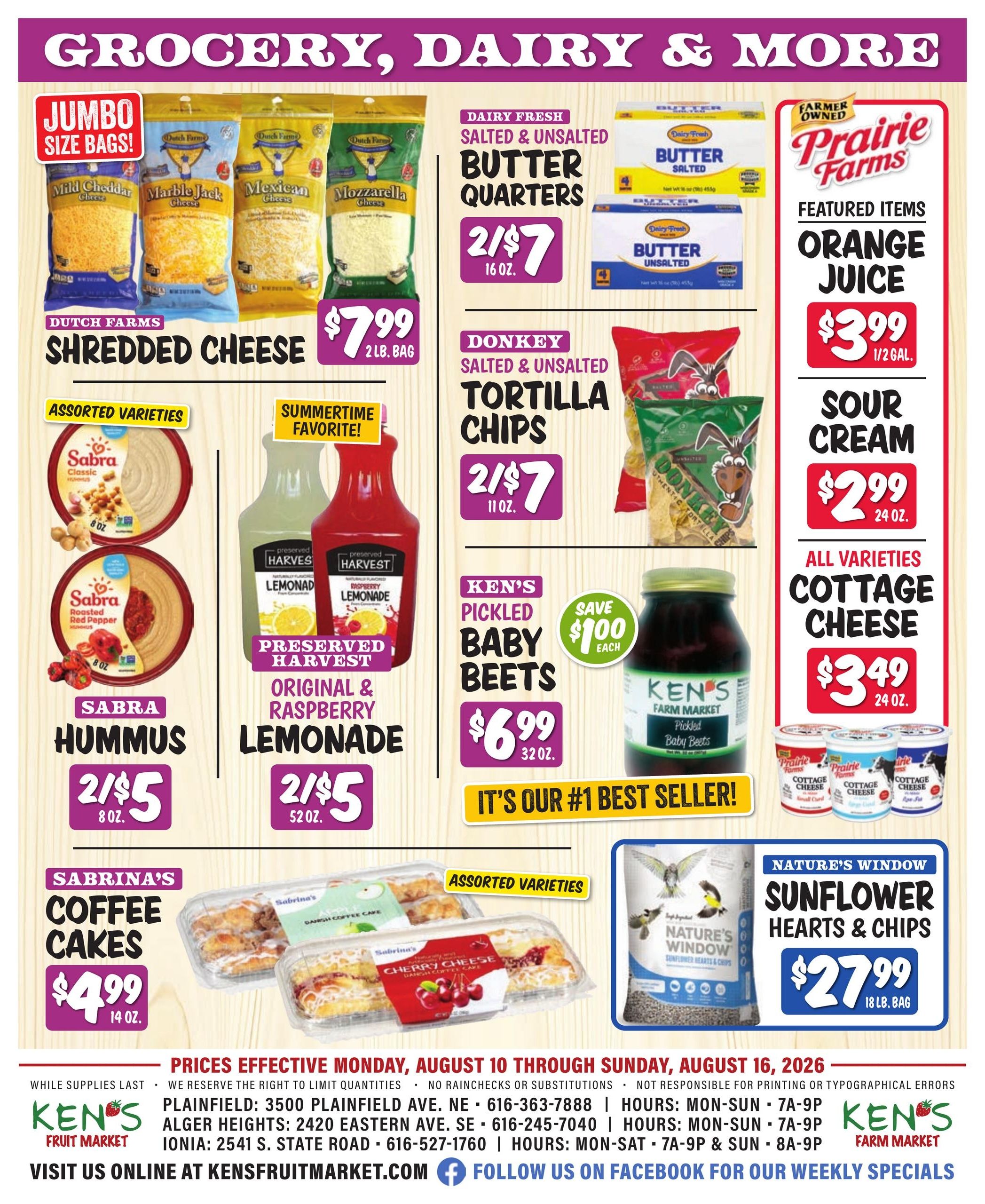 Ken's Fruit Market Weekly Ad August 10 - 16, 2026