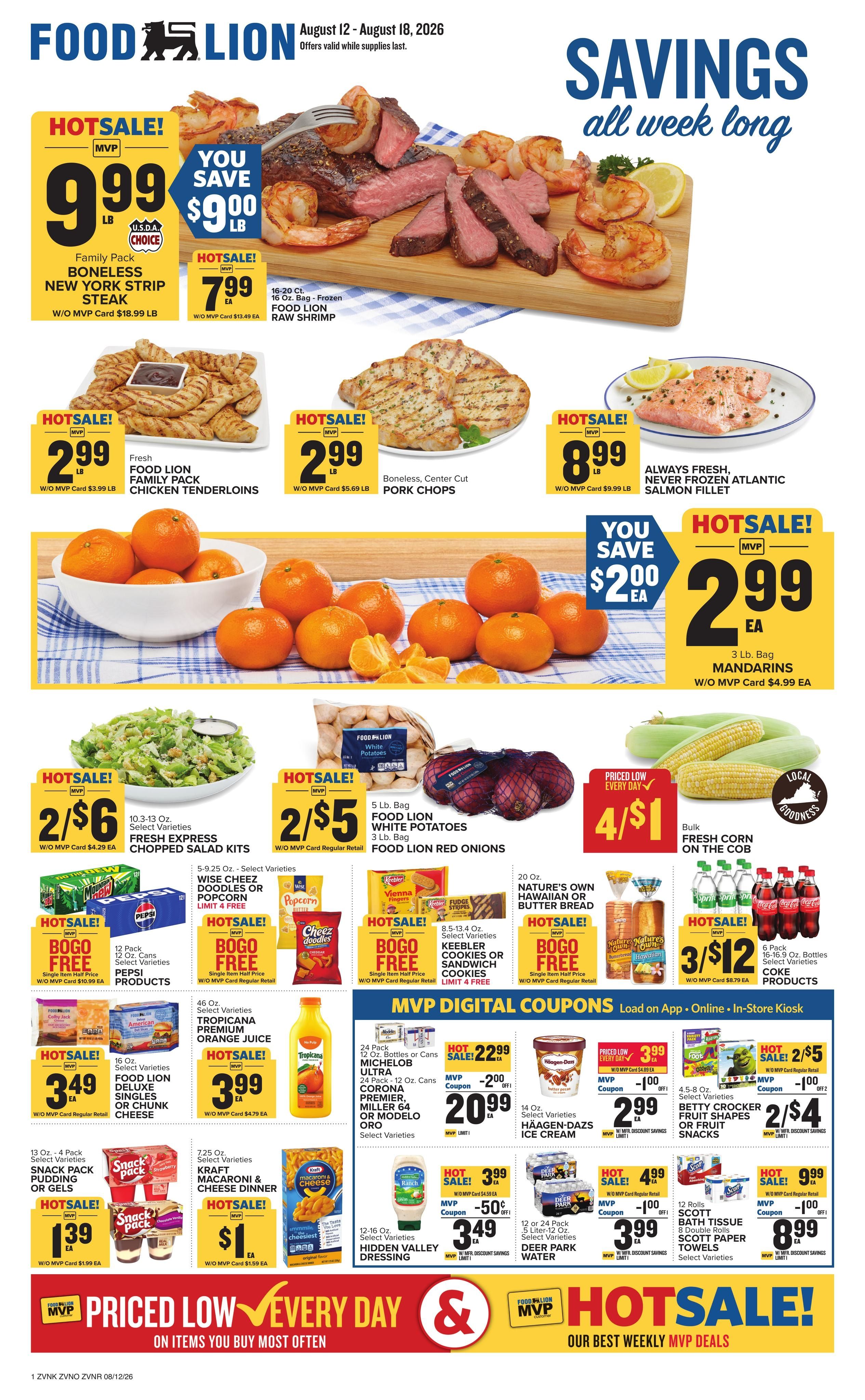 Food Lion (Suffolk–Norfolk Area, VA) Weekly Ad August 12 - 18, 2026