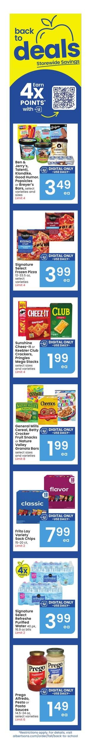 Albertsons (Adrian–Meridian Area, ID–OR) Bonus Online Savings Weekly Ad August 12 - 18, 2026