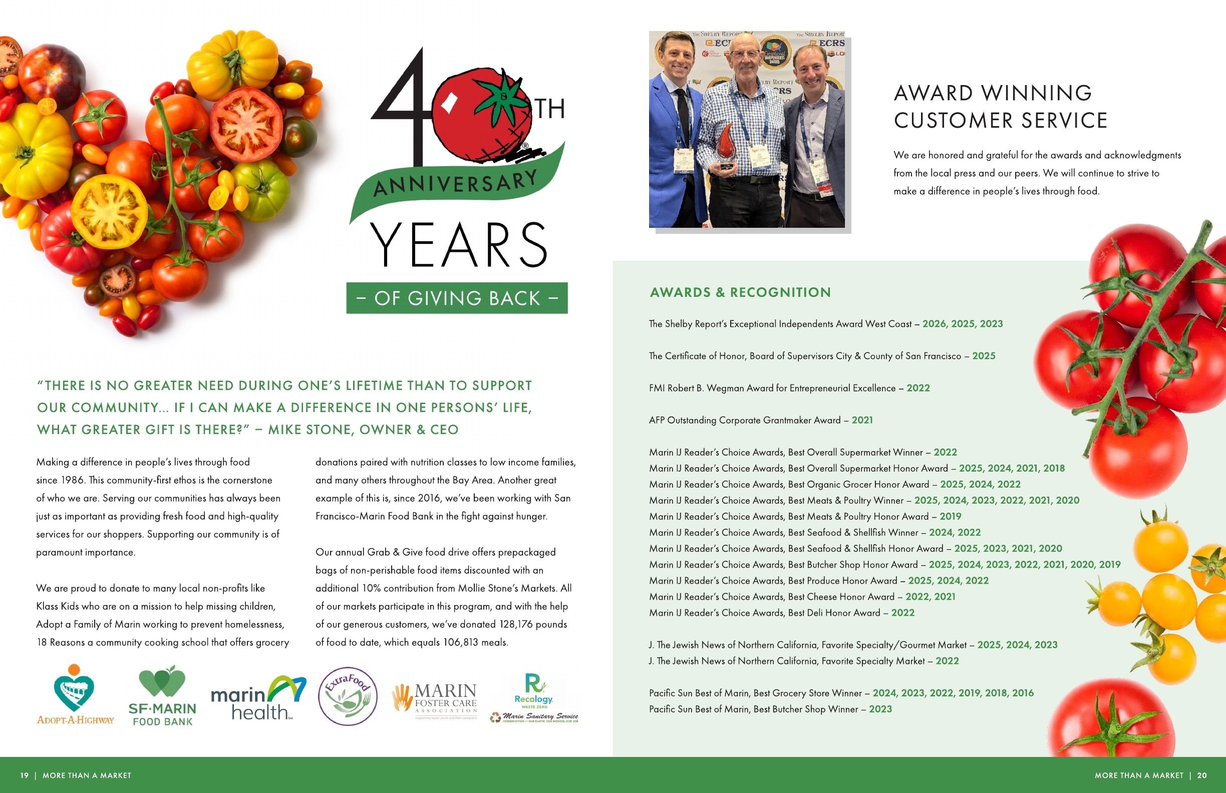 Mollie Stone's Markets 40th Anniversary Magazine Weekly Ad May 1 - December 31, 2026