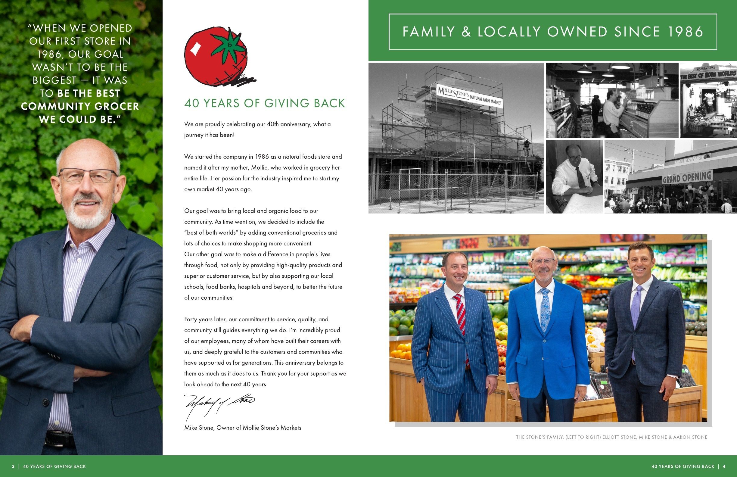 Mollie Stone's Markets 40th Anniversary Magazine Weekly Ad May 1 - December 31, 2026