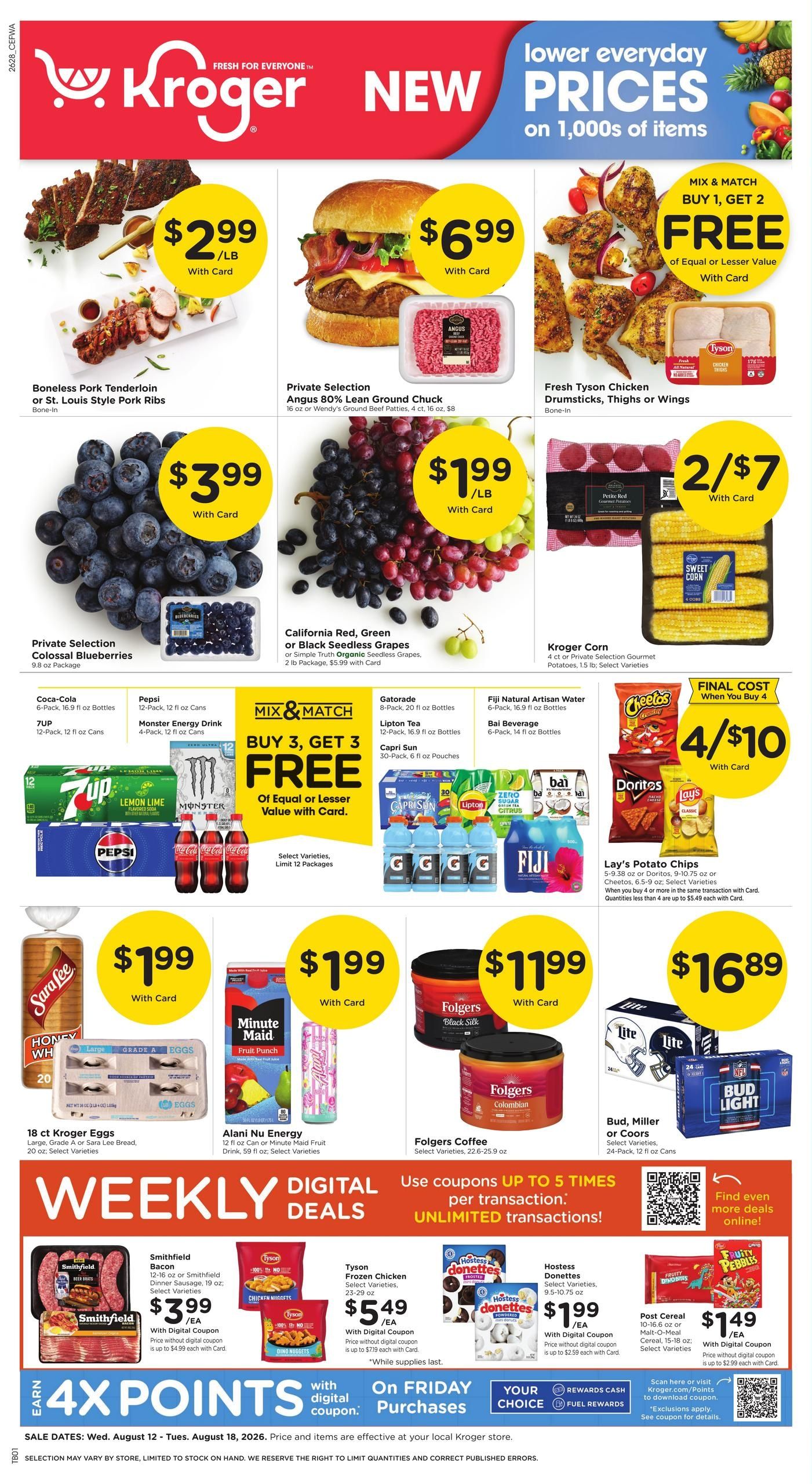 Kroger (Fort Wayne Area, IN) Weekly Ad August 12 - 18, 2026