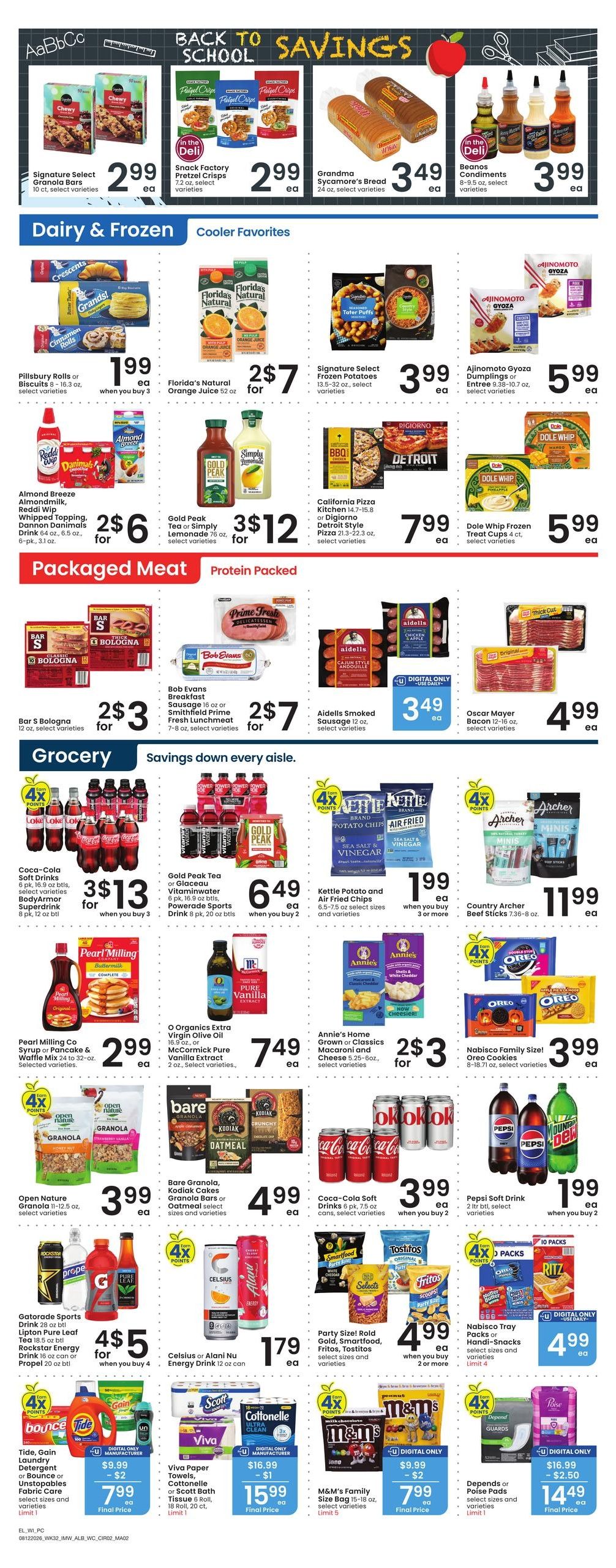 Albertsons (Williston Area, ND) Bonus Online Savings Weekly Ad August 12 - 18, 2026