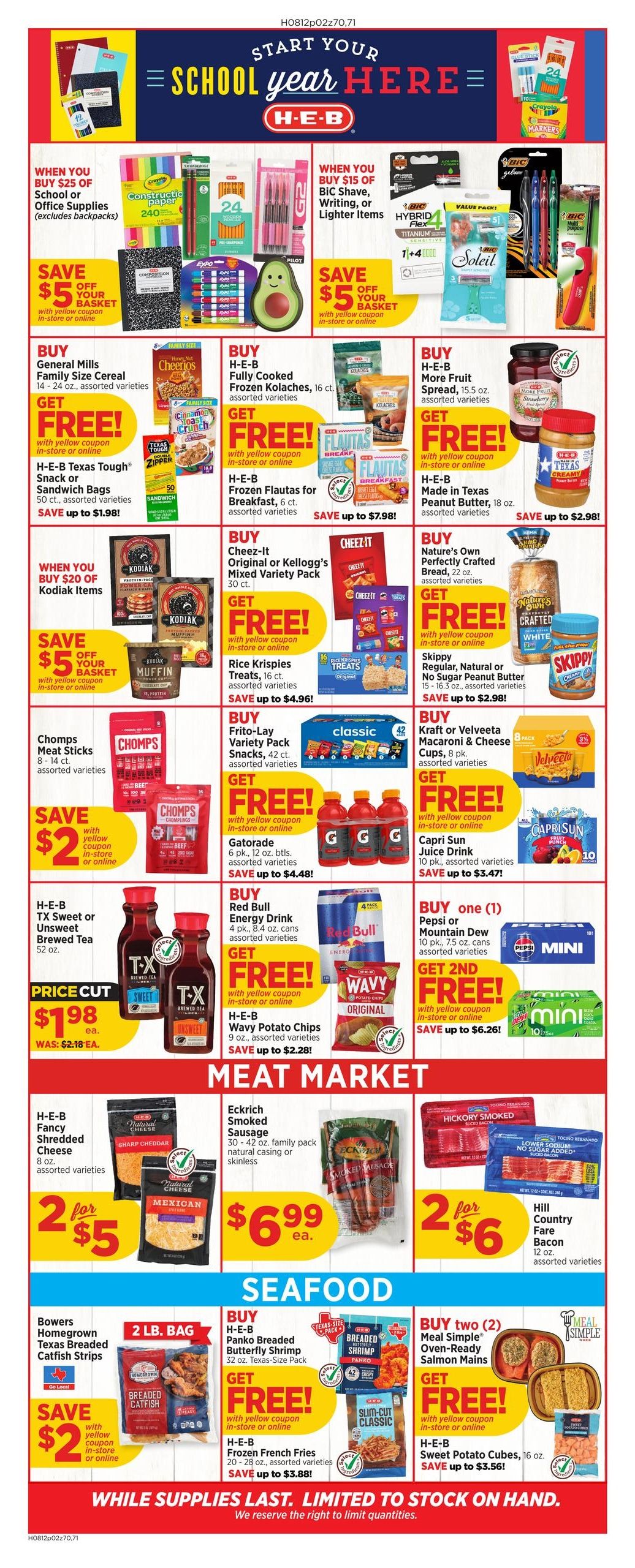H-E-B (Pasadena–Conroe Area, TX) Weekly Ad August 12 - 18, 2026