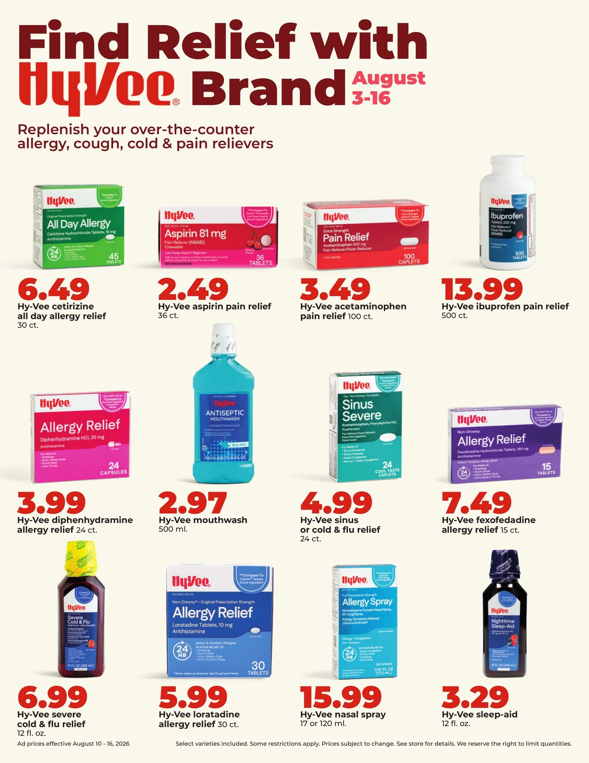 Hy-Vee (Sedalia Area, MO) Weekly Ad August 10 - 16, 2026
