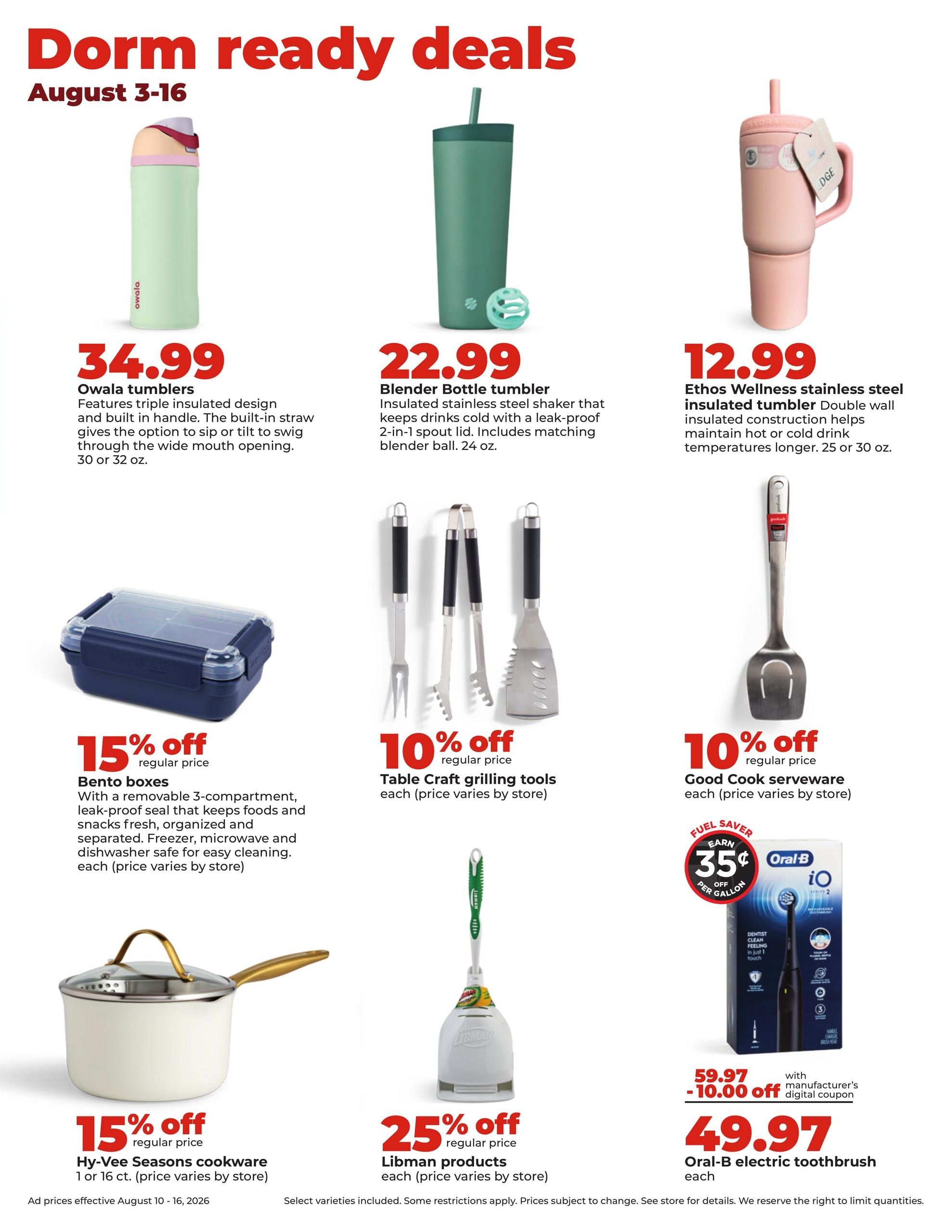 Hy-Vee (Sedalia Area, MO) Weekly Ad August 10 - 16, 2026