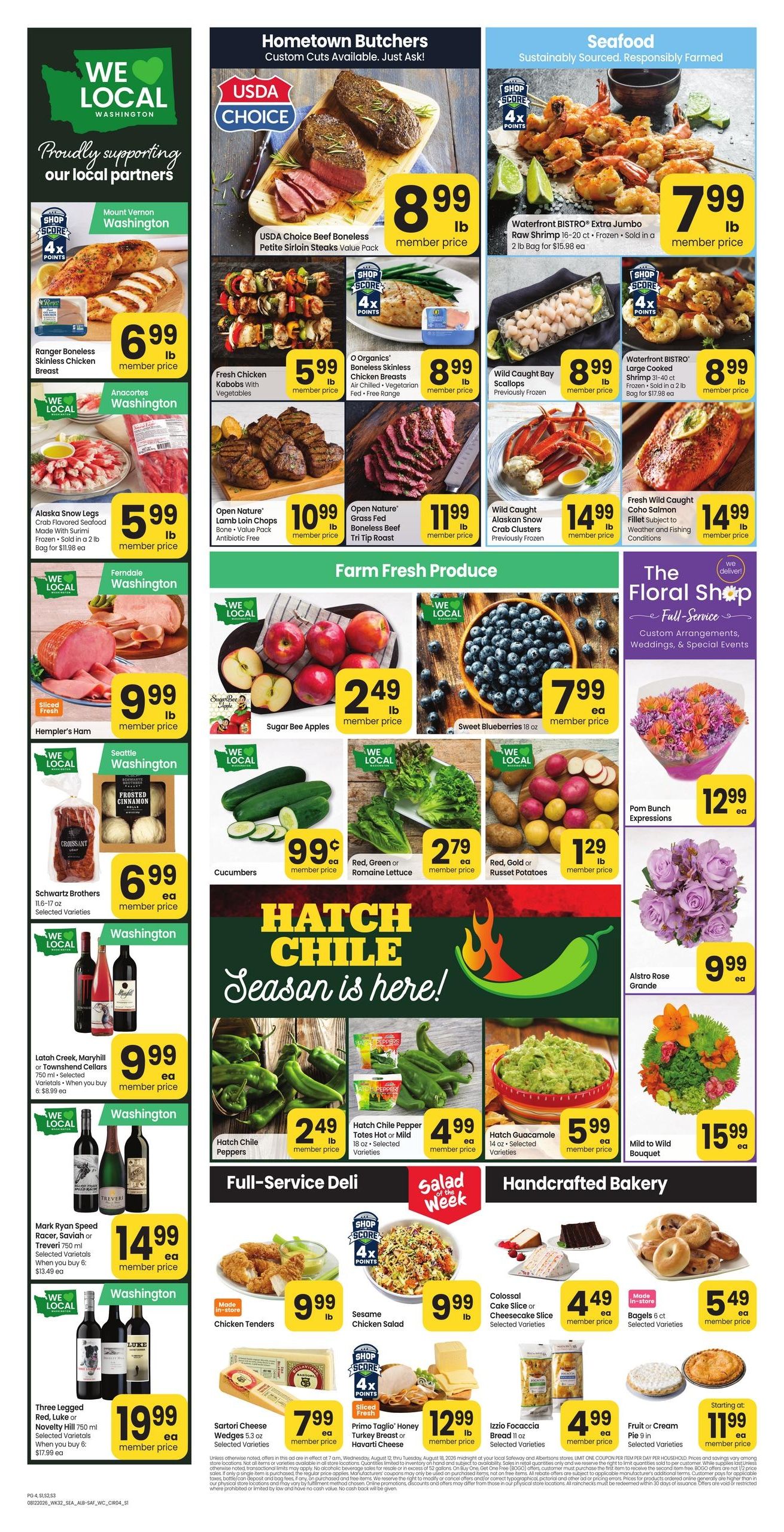 Safeway (Bellevue Area, WA) Weekly Ad August 12 - 18, 2026
