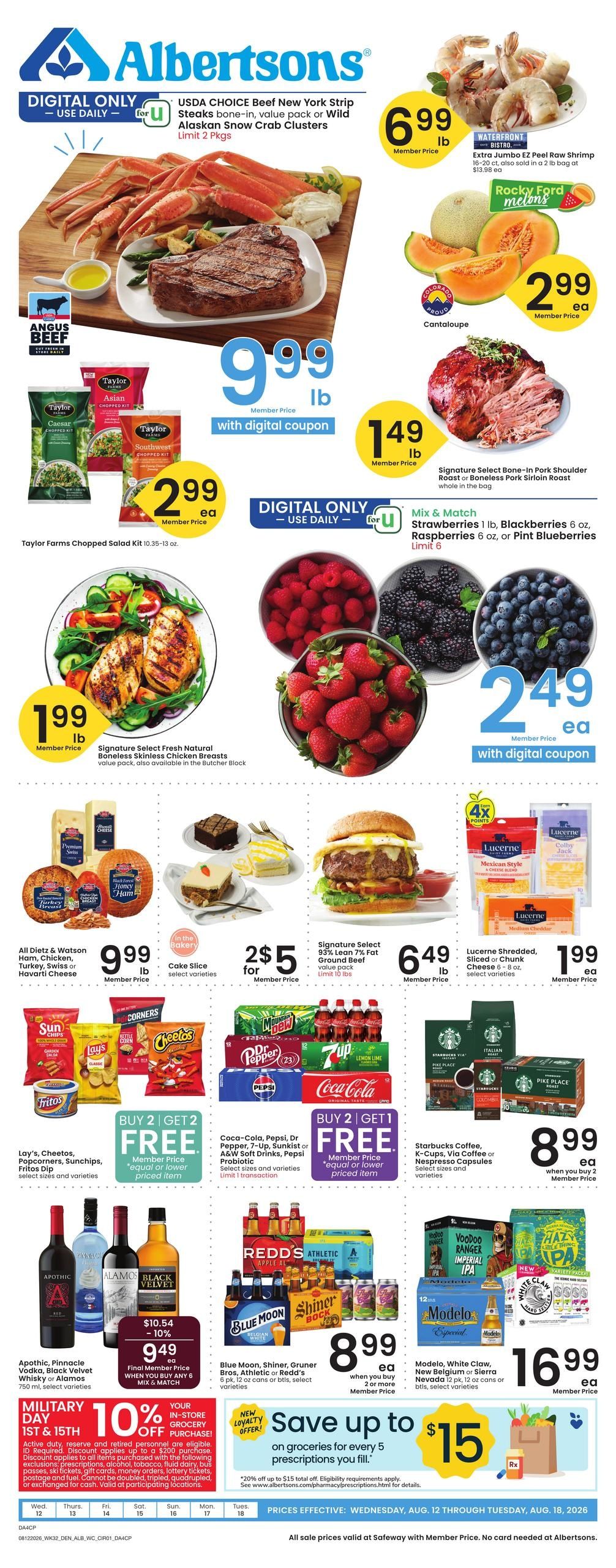 Albertsons (Casper Area, WY) Weekly Ad August 12 - 18, 2026