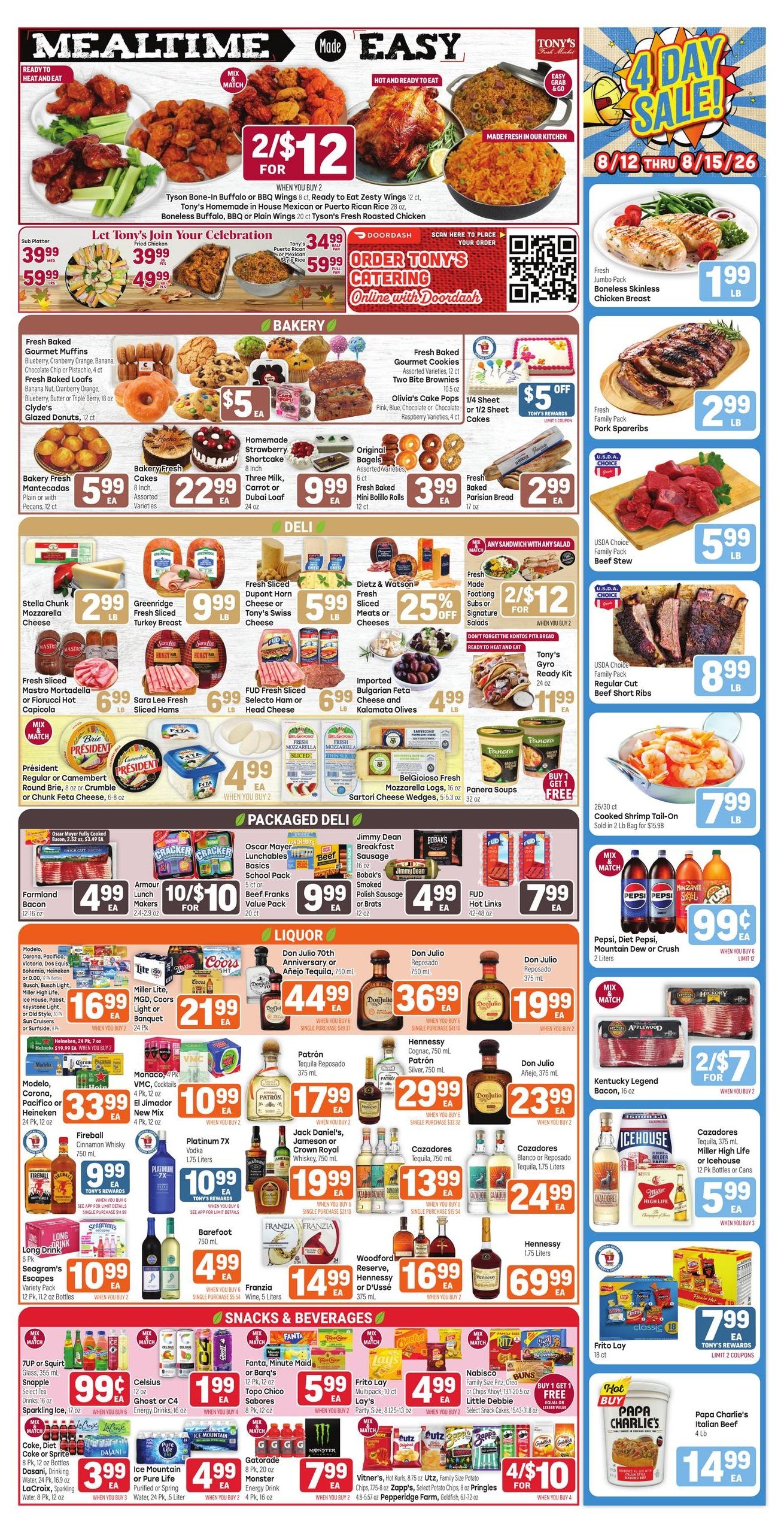 Tony's Fresh Market (Naperville–Aurora Area, IL) Weekly Ad August 12 - 18, 2026