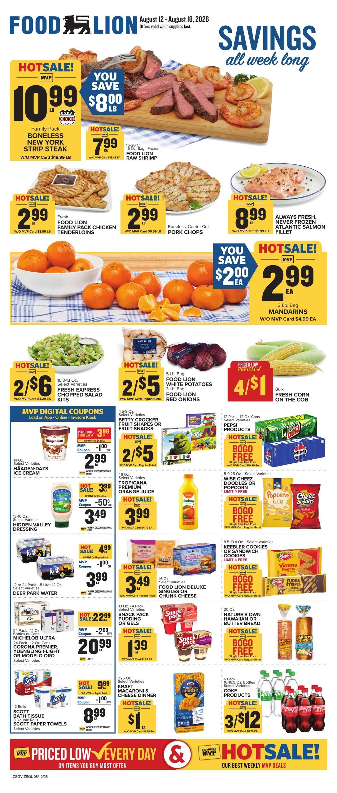 Food Lion (Greenville Area, SC) Weekly Ad August 12 - 18, 2026