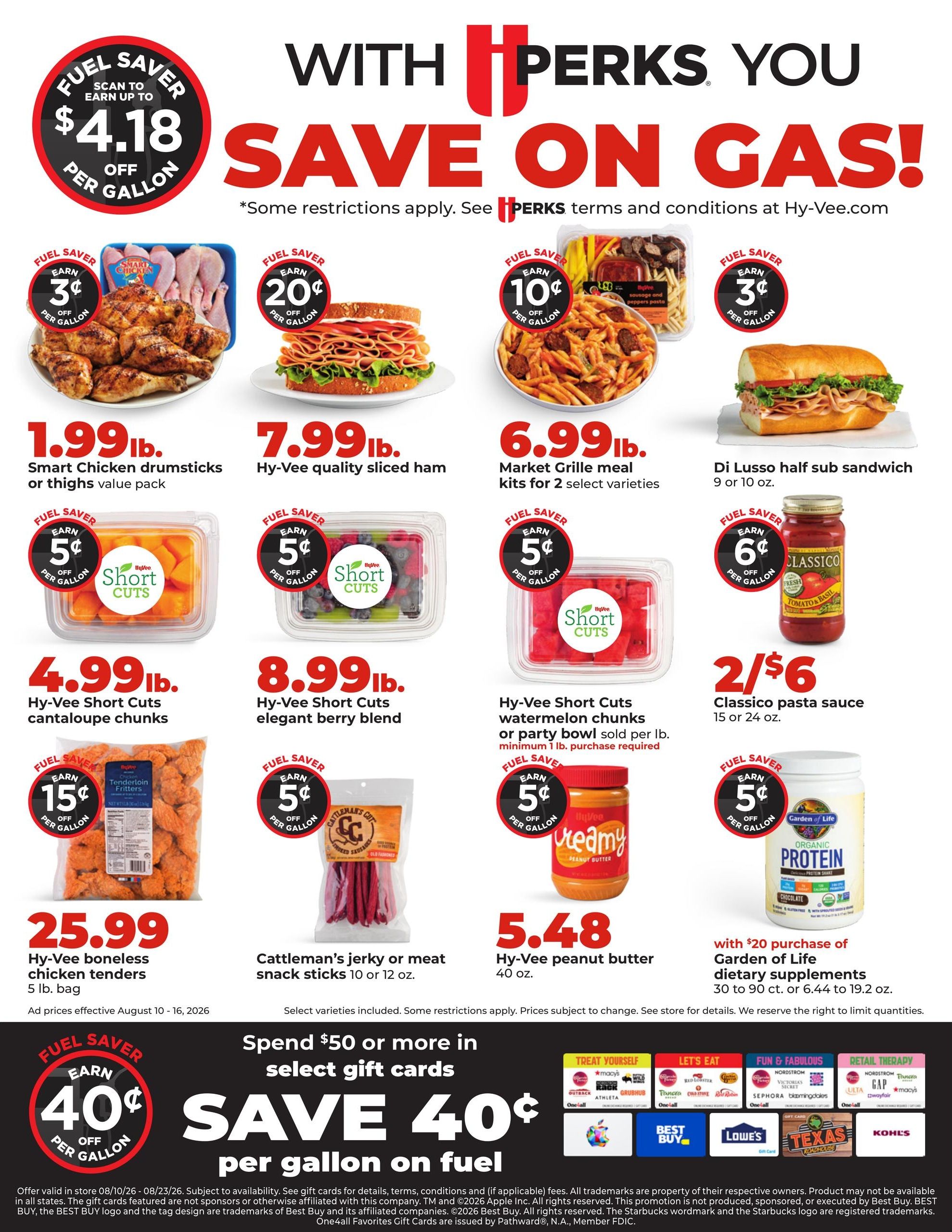 Hy-Vee (Carroll Area, IA) Weekly Ad August 10 - 16, 2026
